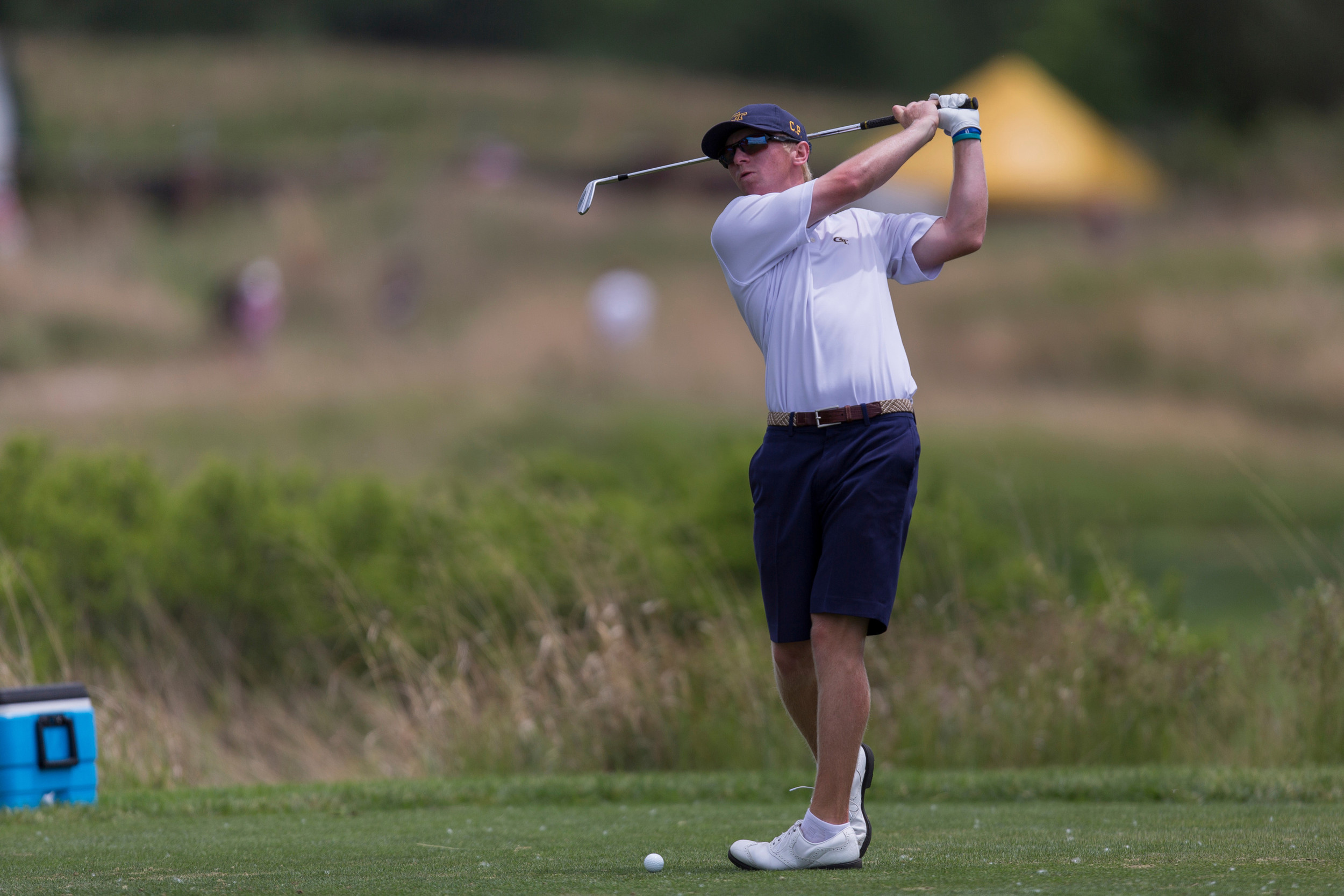 Anders Albertson at the 2014 NCAA Golf Championship, May 23-28, Prairie Dunes Country Club, Hutchinson, Kan.