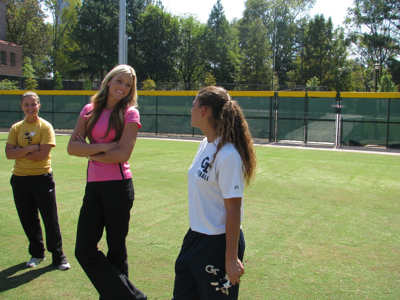 Jennie Finch visits softball practice:October 1, 2009