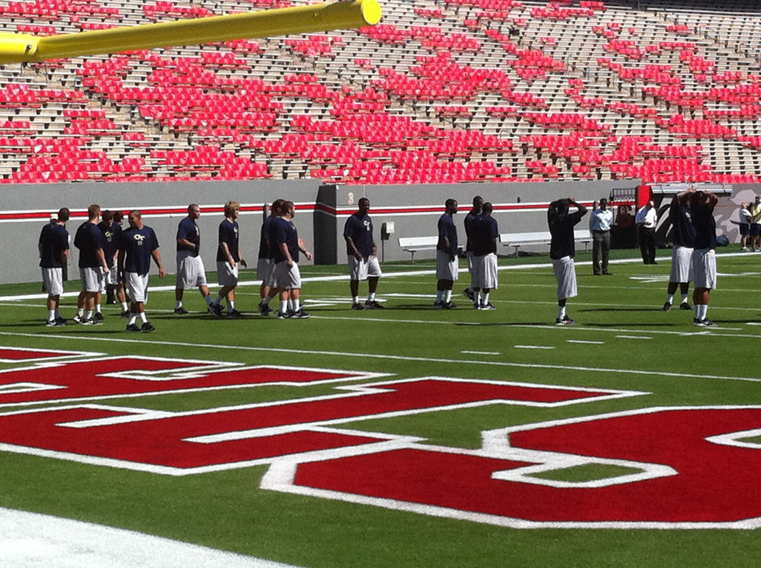 Walk through at Carter-Finley Stadium