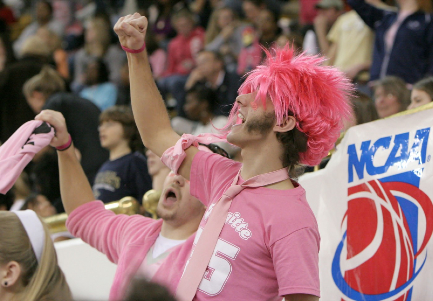 Fans came out to support the Yellow Jackets and the fight against breast cancer.