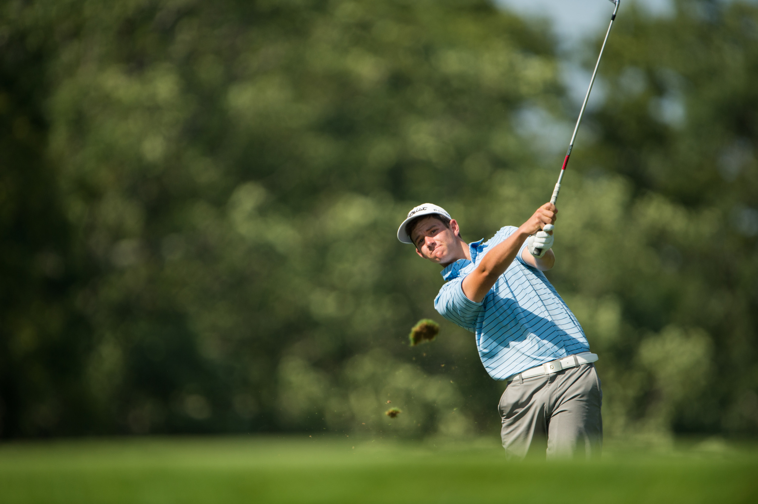 RUMFORD, RI - AUGUST 11: Noah Norton hits his shot during the third round of the 41st Junior PGA Championship presented by Under Armour and Genesis Networks held at the Wannamoisett Country Club on August 11, 2016 in Rumford, Rhode Island. (Photo by Traci Edwards/The PGA of America)