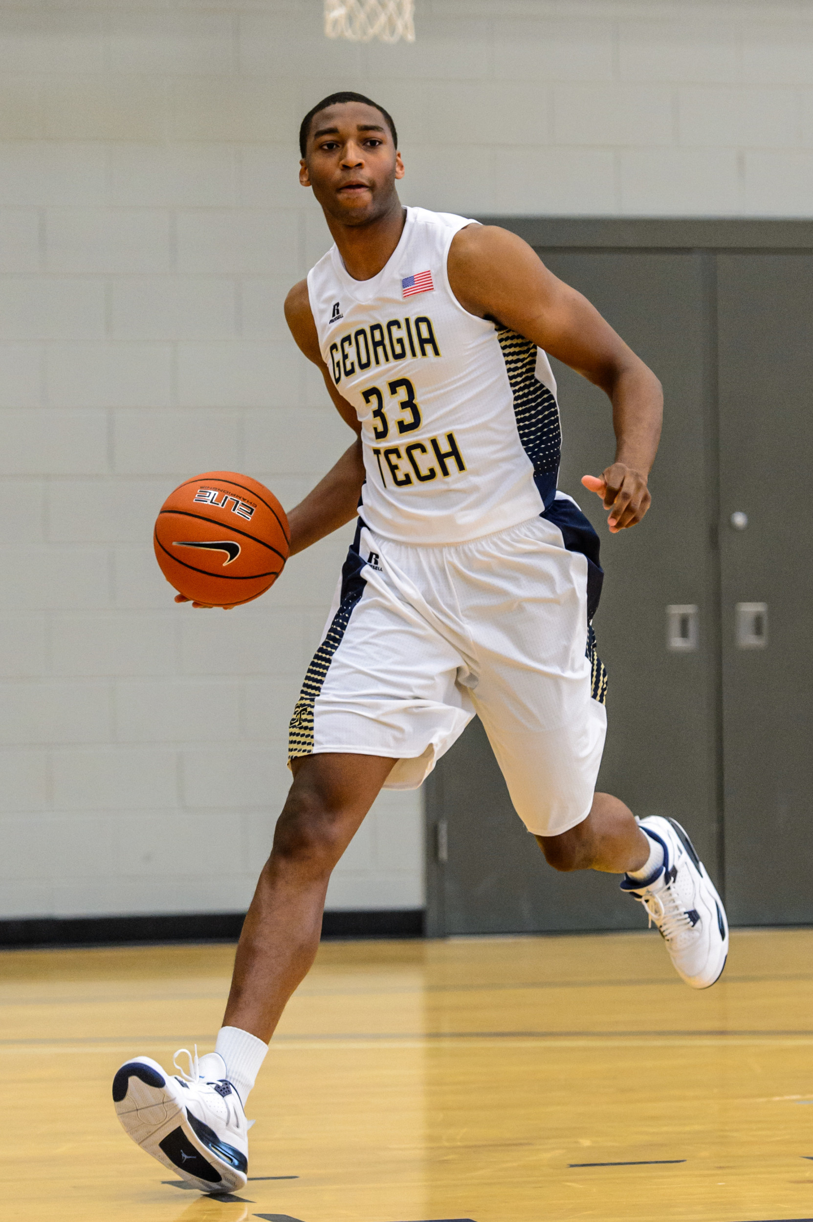 James White posed action shots at the Zelnak Center
