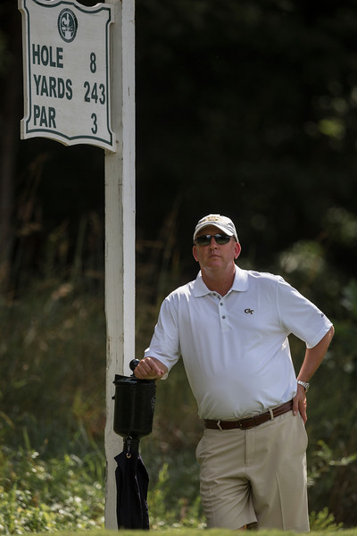 Head coach Bruce Heppler of Georgia Tech during the first round of the Carpet Capital Collegiate, September 11, 2015