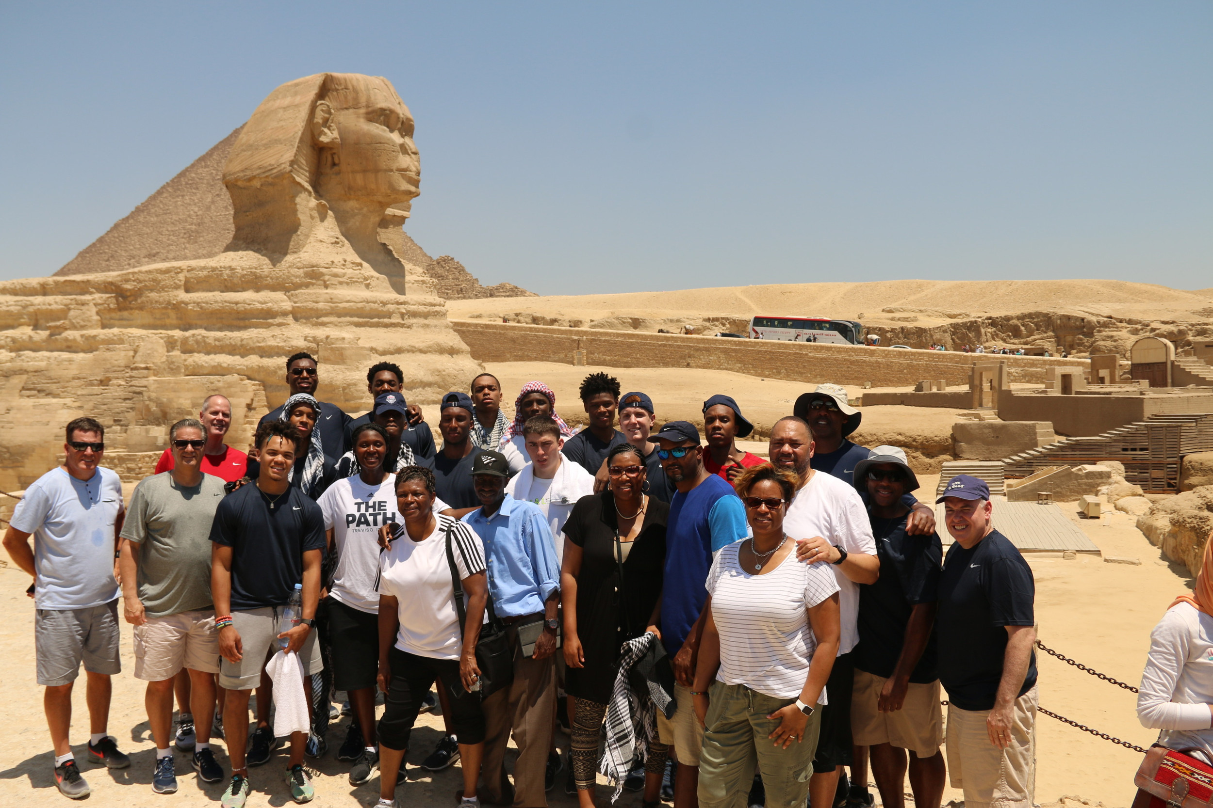 Josh Okogie with the USA Basketball U19 team on its tour of the Pyramids in Egypt - June 27, 2017