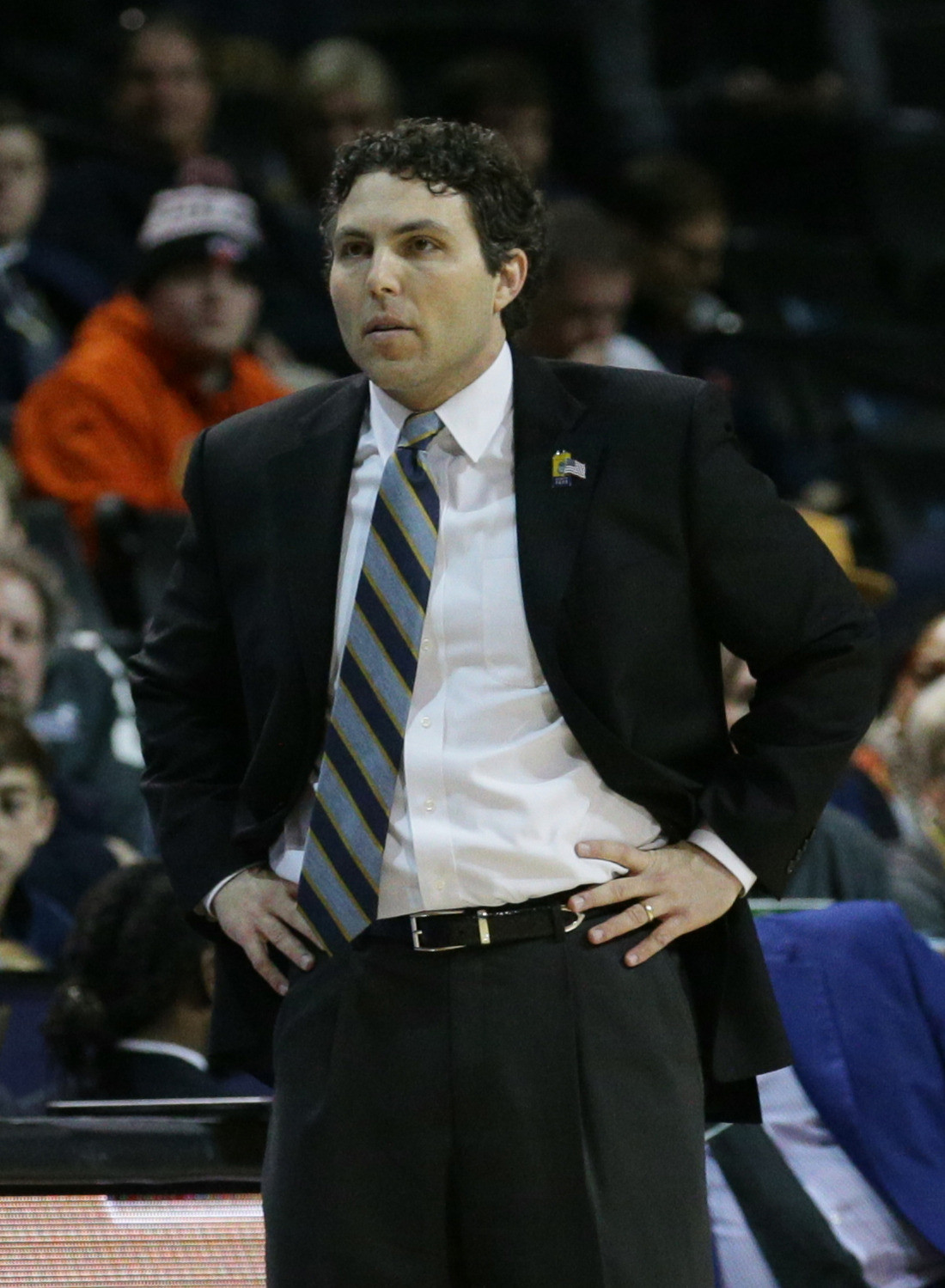 Mar 6, 2018; New York, NY, USA; Georgia Tech Yellow Jackets head coach Josh Pastner reacts during the first half against the Boston College Eagles in a first round game of the 2018 ACC tournament at Barclays Center. Mandatory Credit: Nicole Sweet-USA TODAY Sports