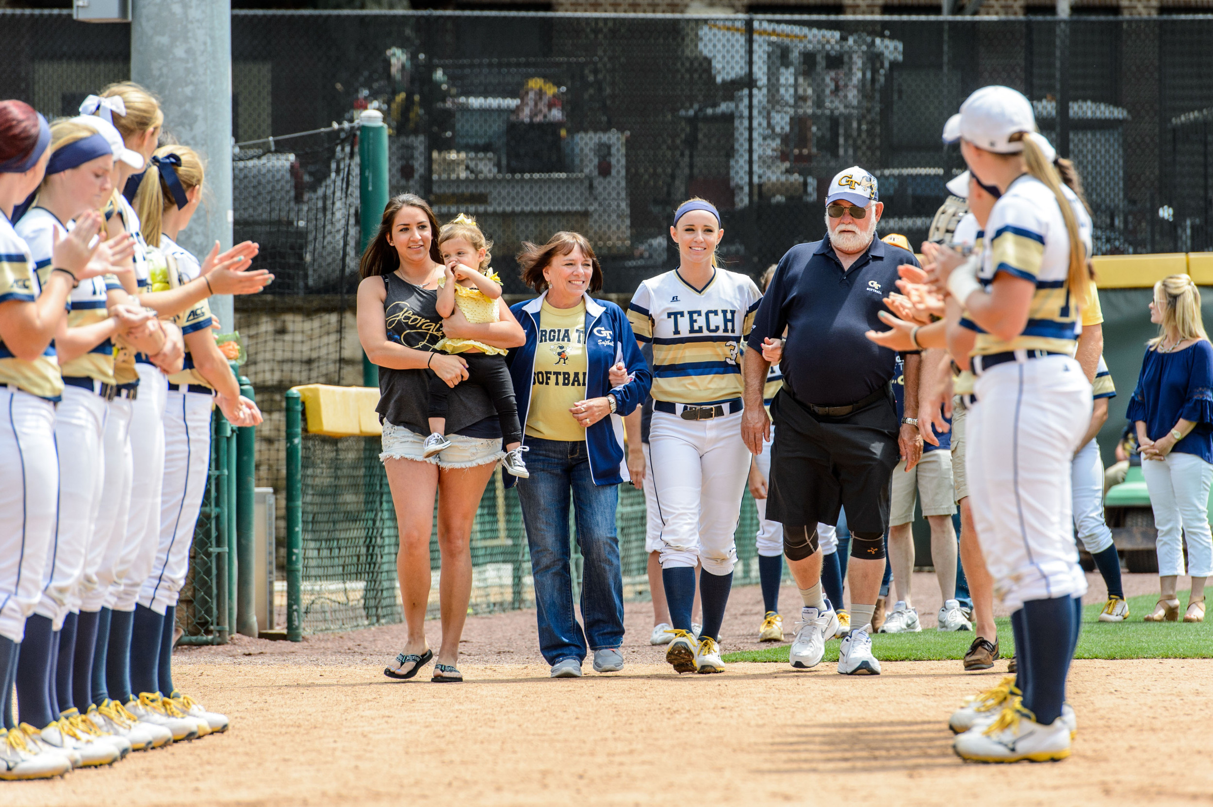 Senior Katie Johnsky (3) and family