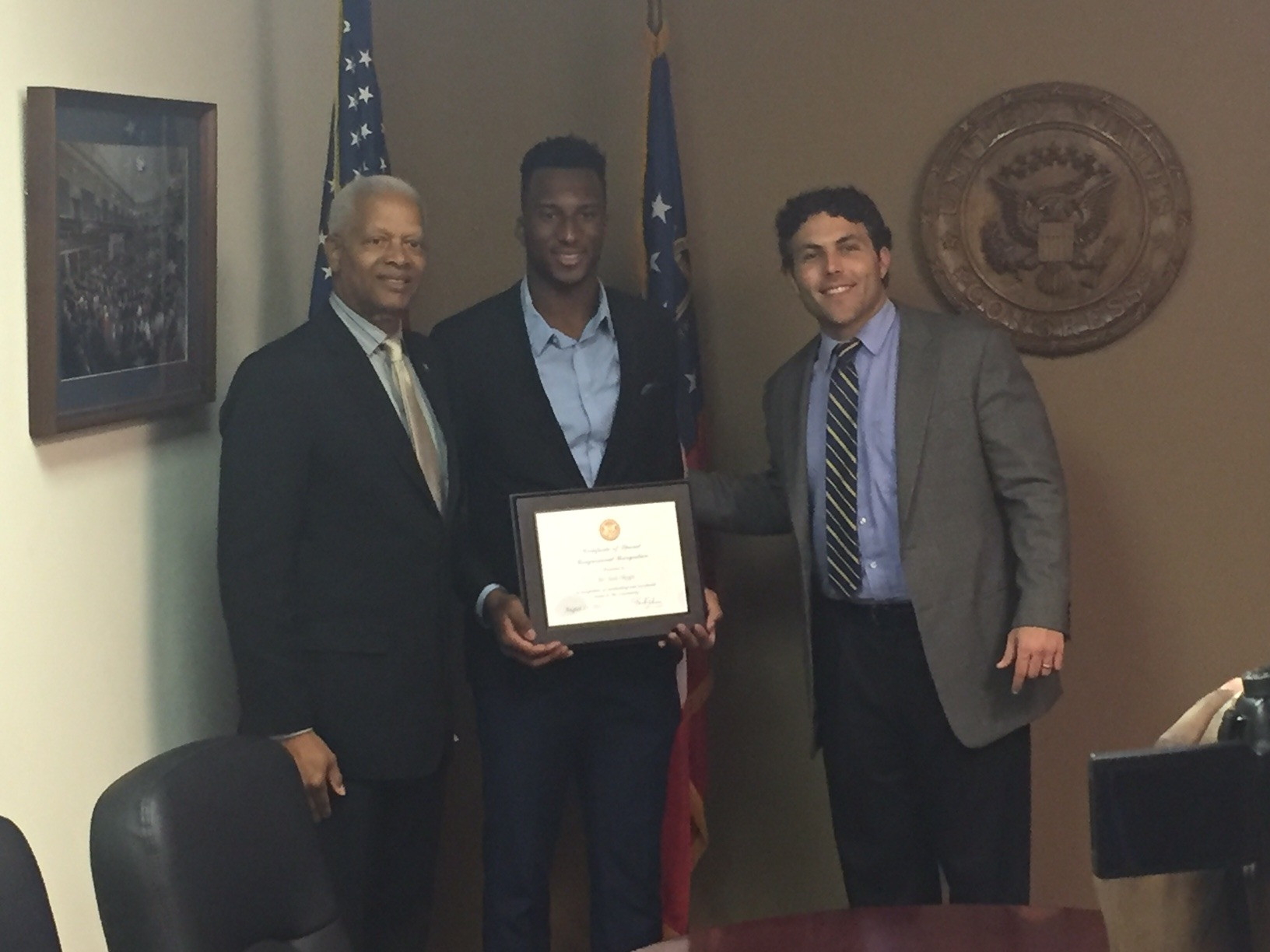 Josh Okogie visit to U.S. Rep. Hank Johnson, Decatur, Ga., August 15, 2017