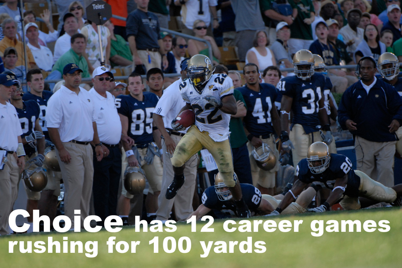 Georgia Tech senior running backTashard Choice is off to a fast start in 2007.