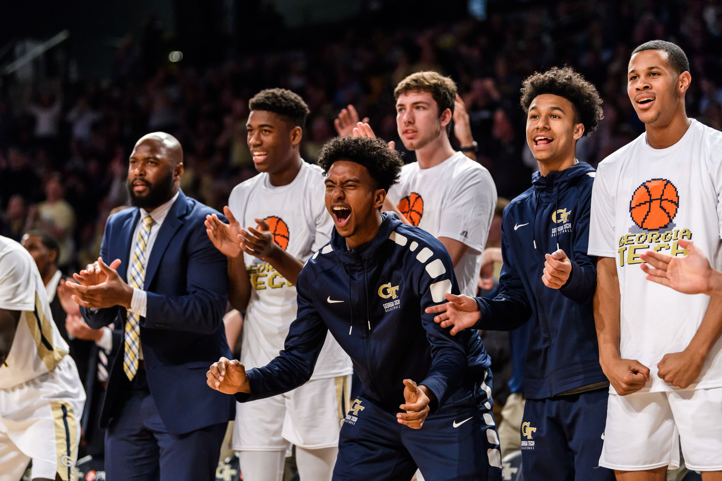 The bench reacts
