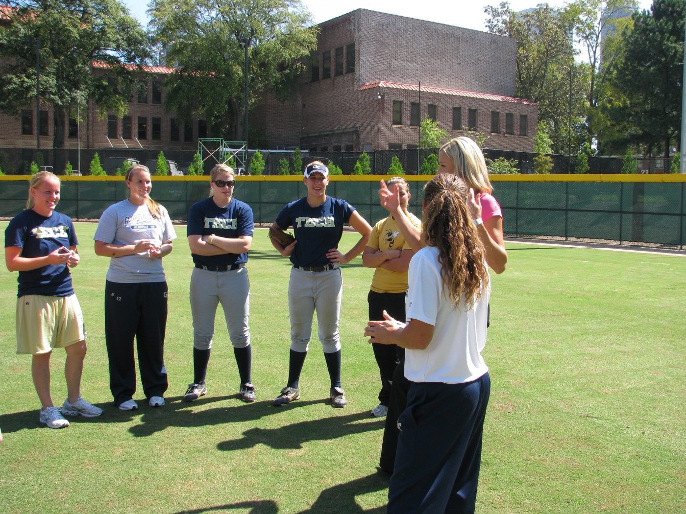 Jennie Finch visits softball practice:October 1, 2009