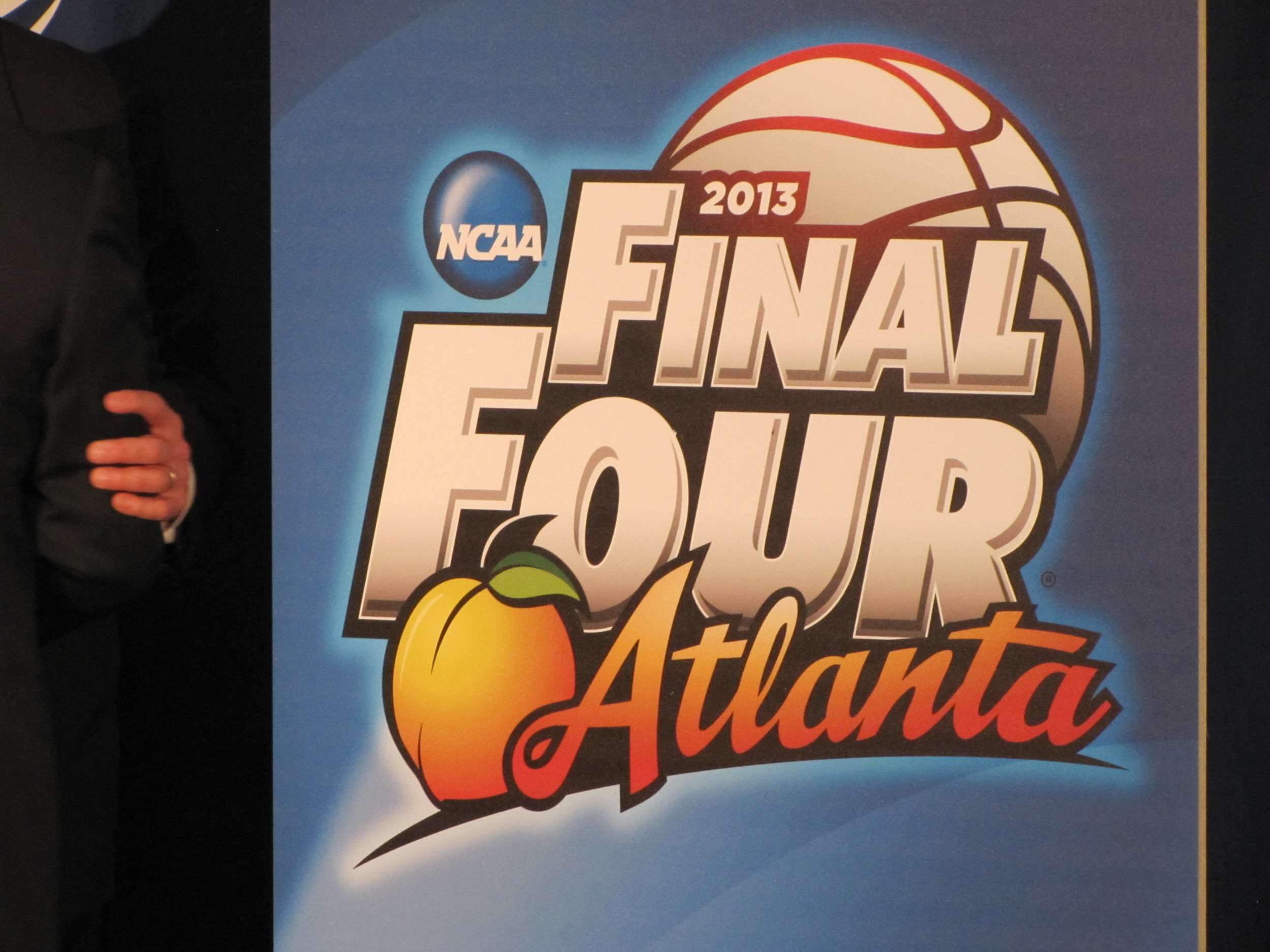The NCAA 2013 Men's Final Four logo for the city of Atlanta is unveiled.