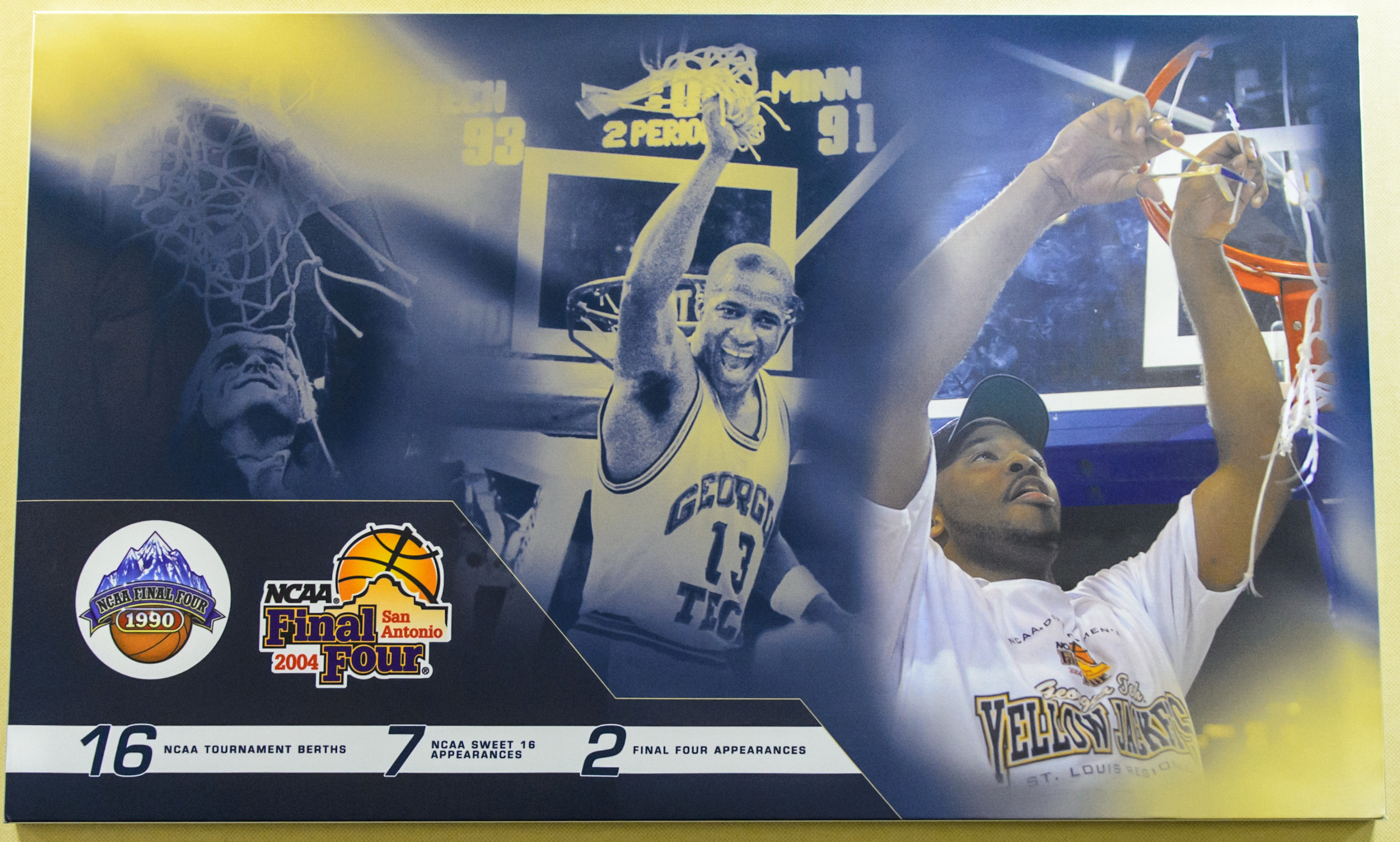 Hallway leading up to the men's basketball locker room.