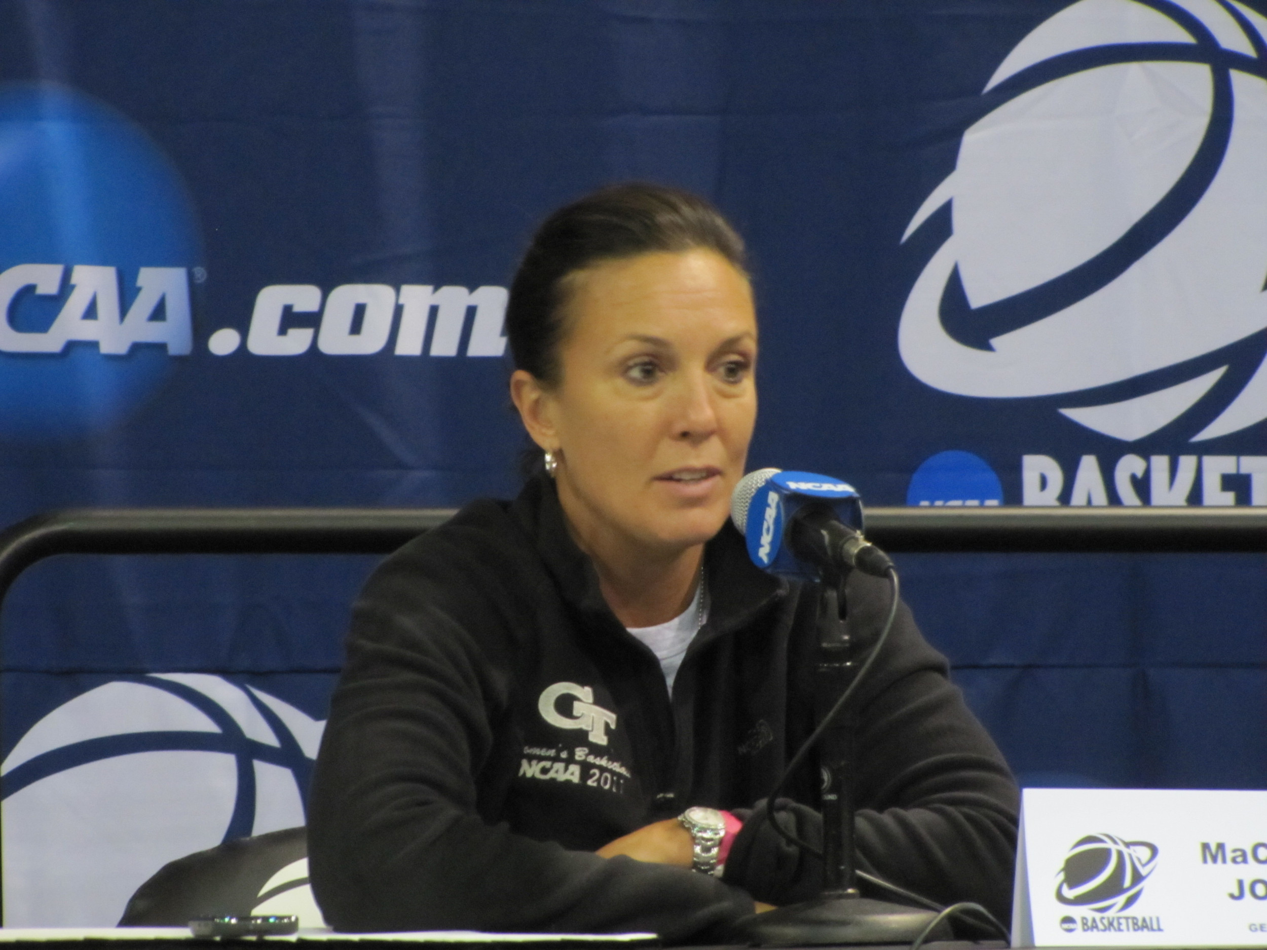 Head Coach MaChelle Joseph addresses media during press conference