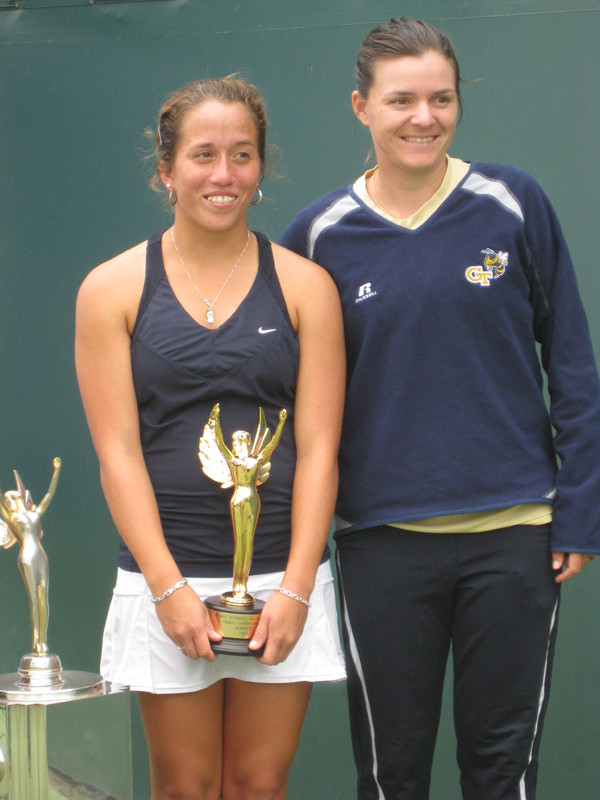 Assistant Coach Anca Dumitrescu with Irina Falconi