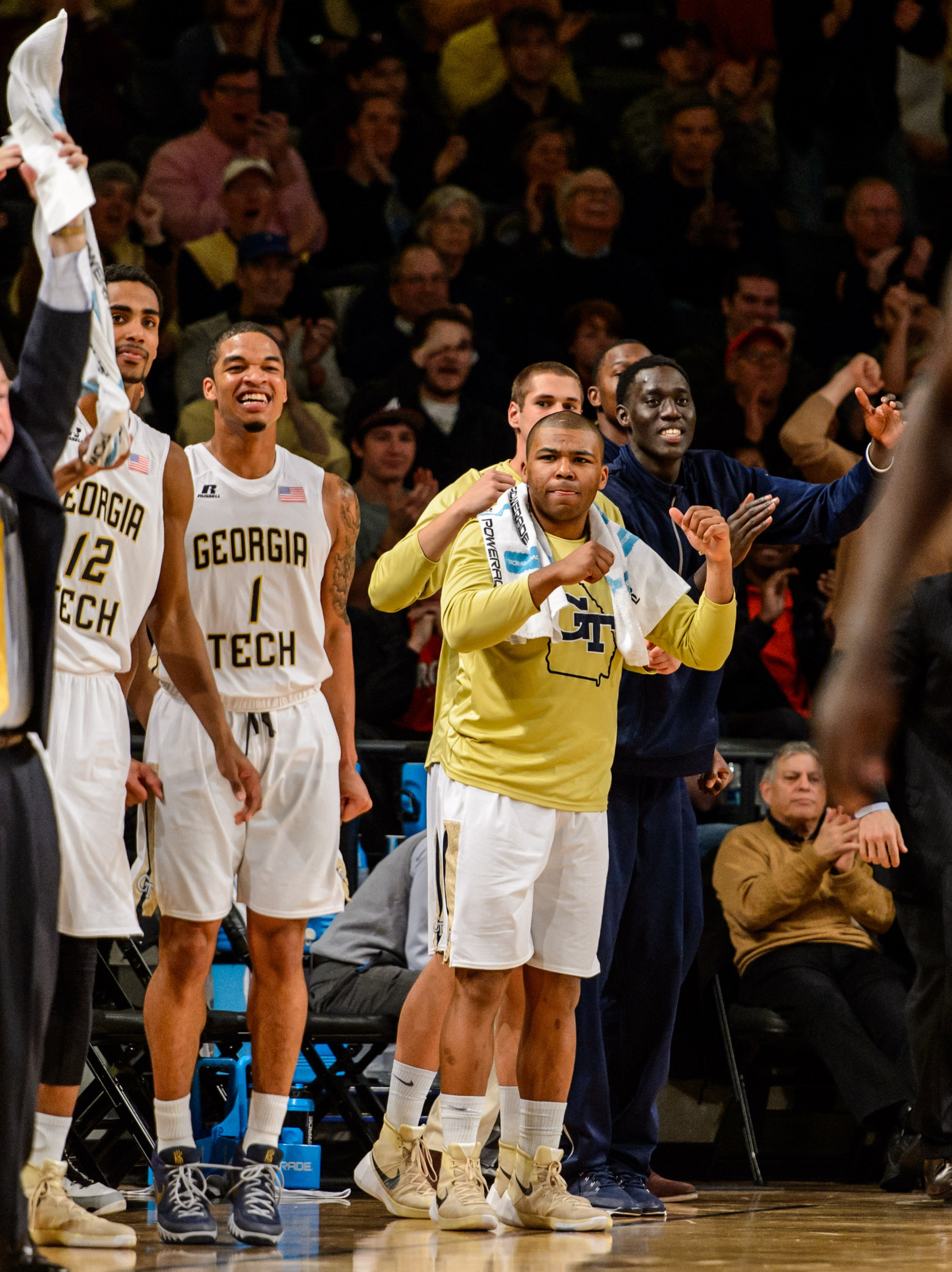 The bench celebrates