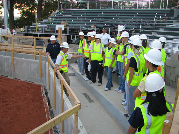 There will be three rows of the VIP seating in front of the main grandstand.