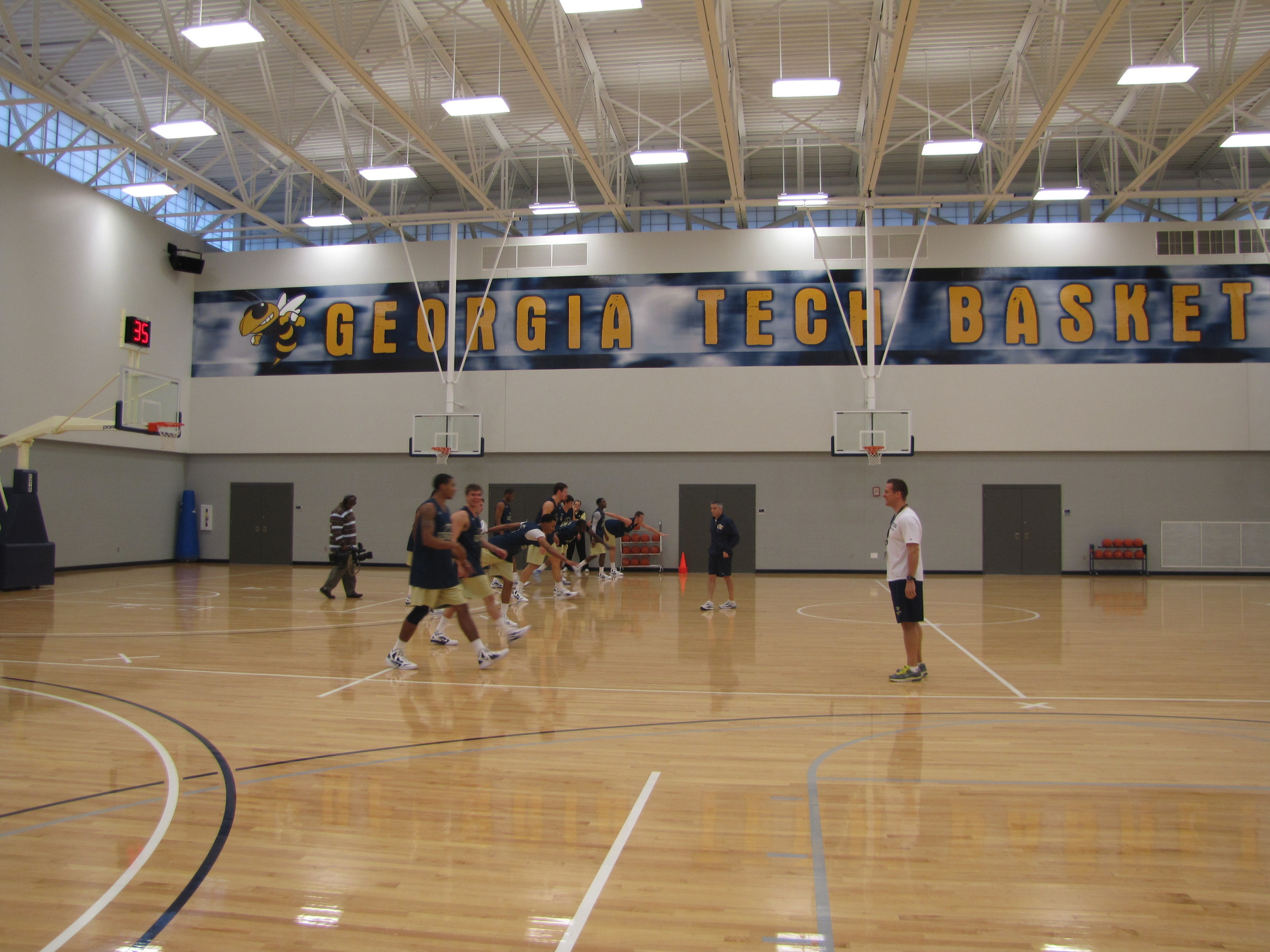 Practice in the Zelnak Center Tuesday afternoon