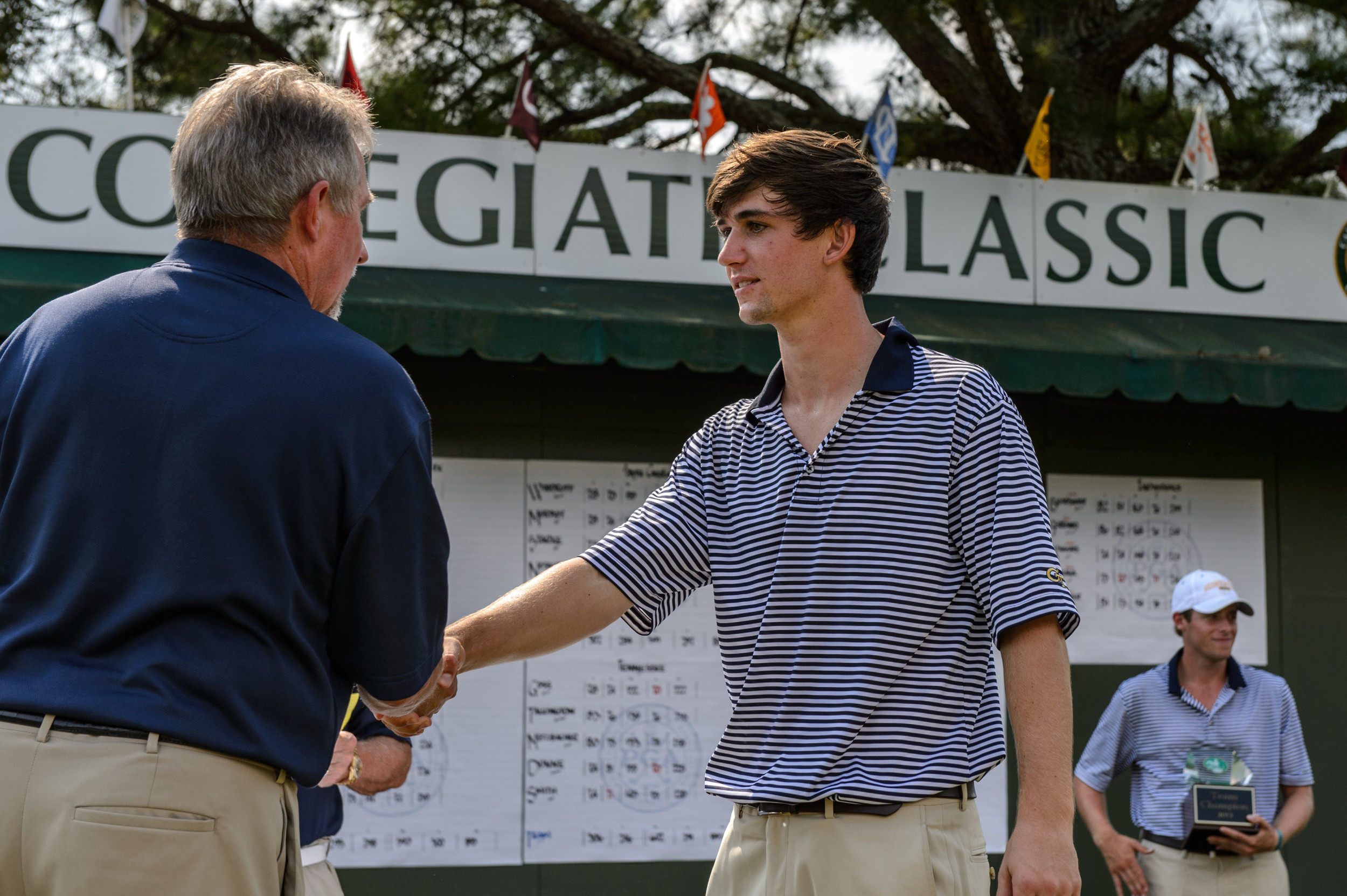 Ollie Schniederjans following the final round of the 2013 Carpet Capital Collegiate, The Farm Golf Club, Rocky Face, Ga.