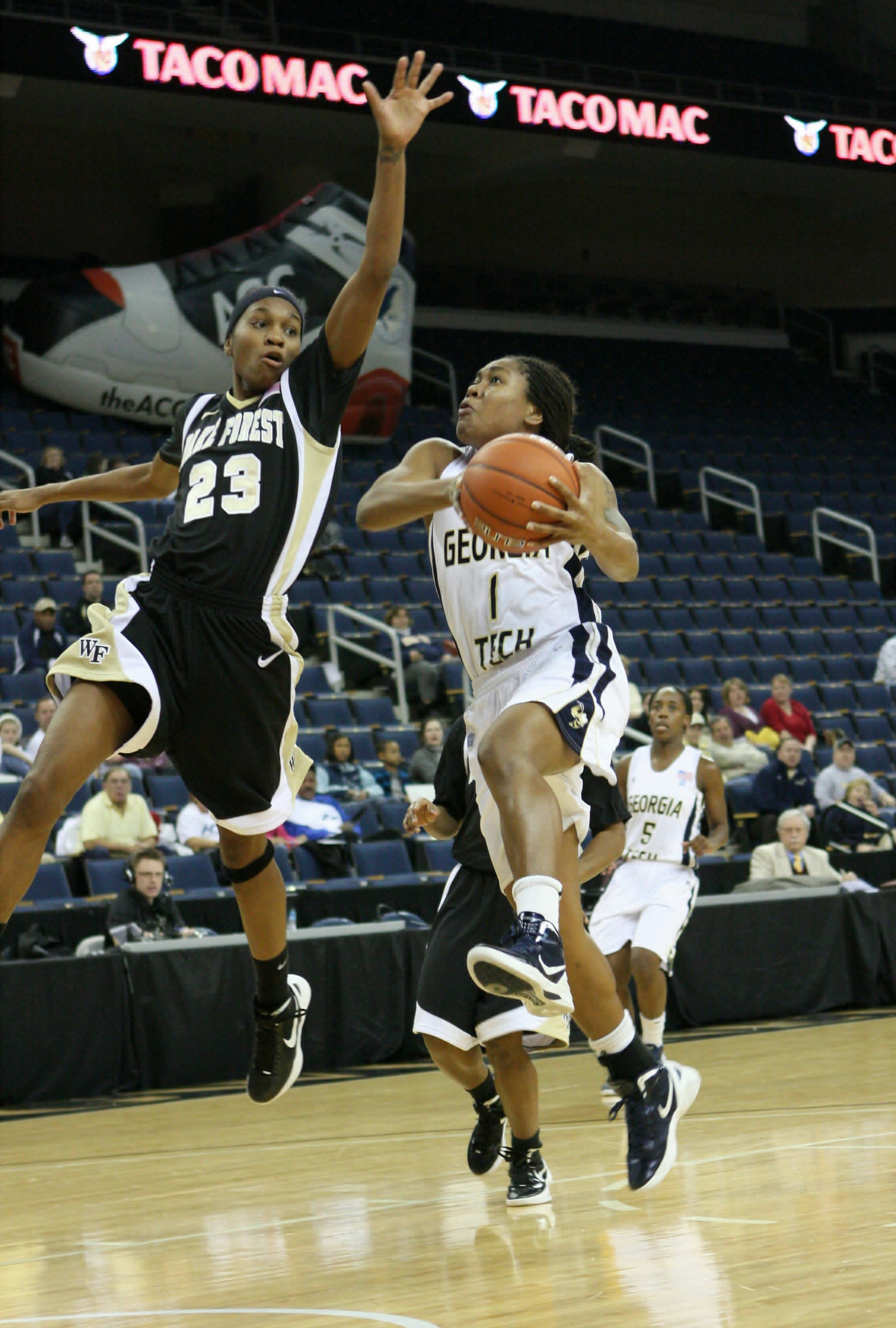 Sophomore Dawnn Maye against Wake Forest.