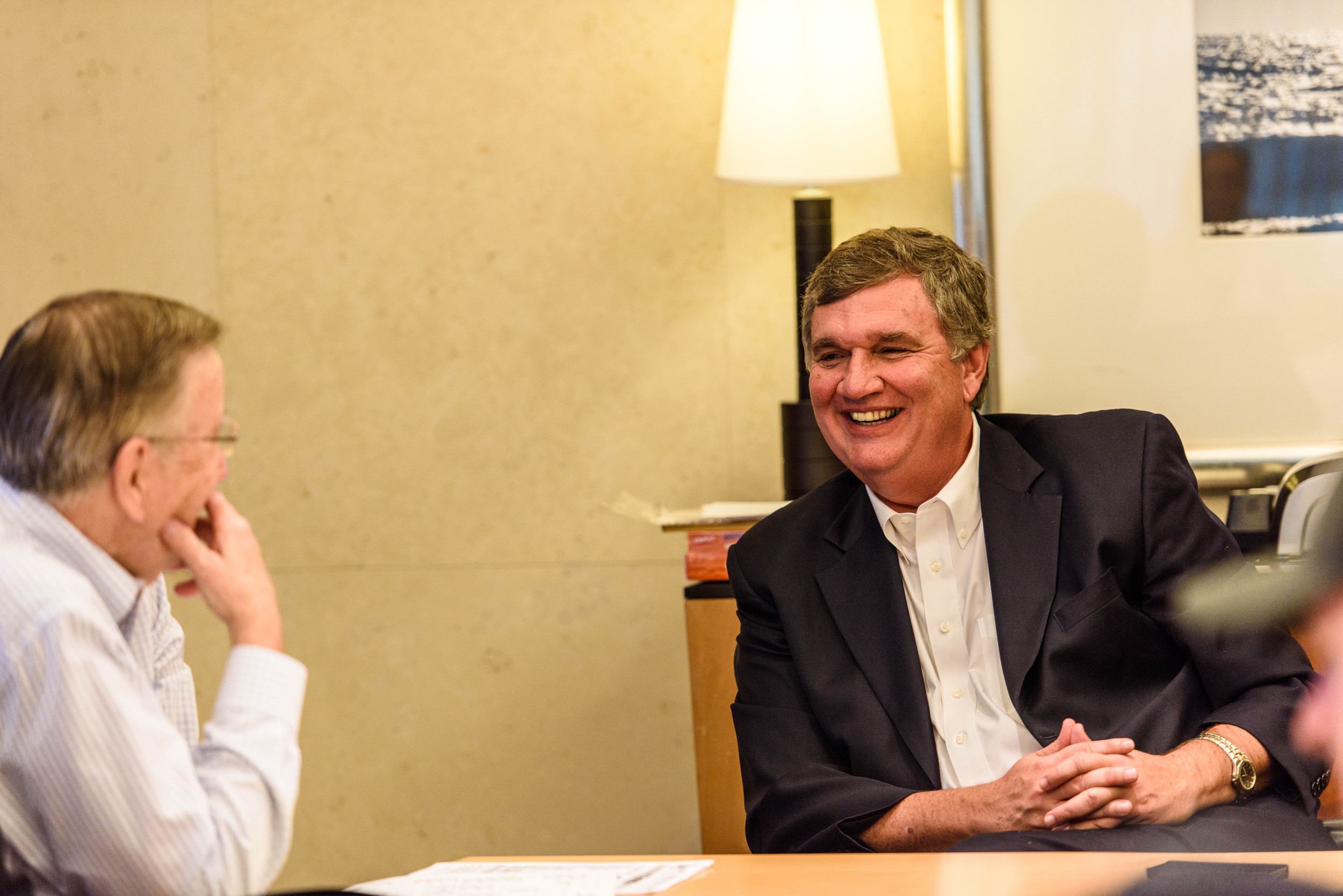 Coach Paul Johnson talks with Brent Musberger and the rest of the ESPN/ESPN Radio crew