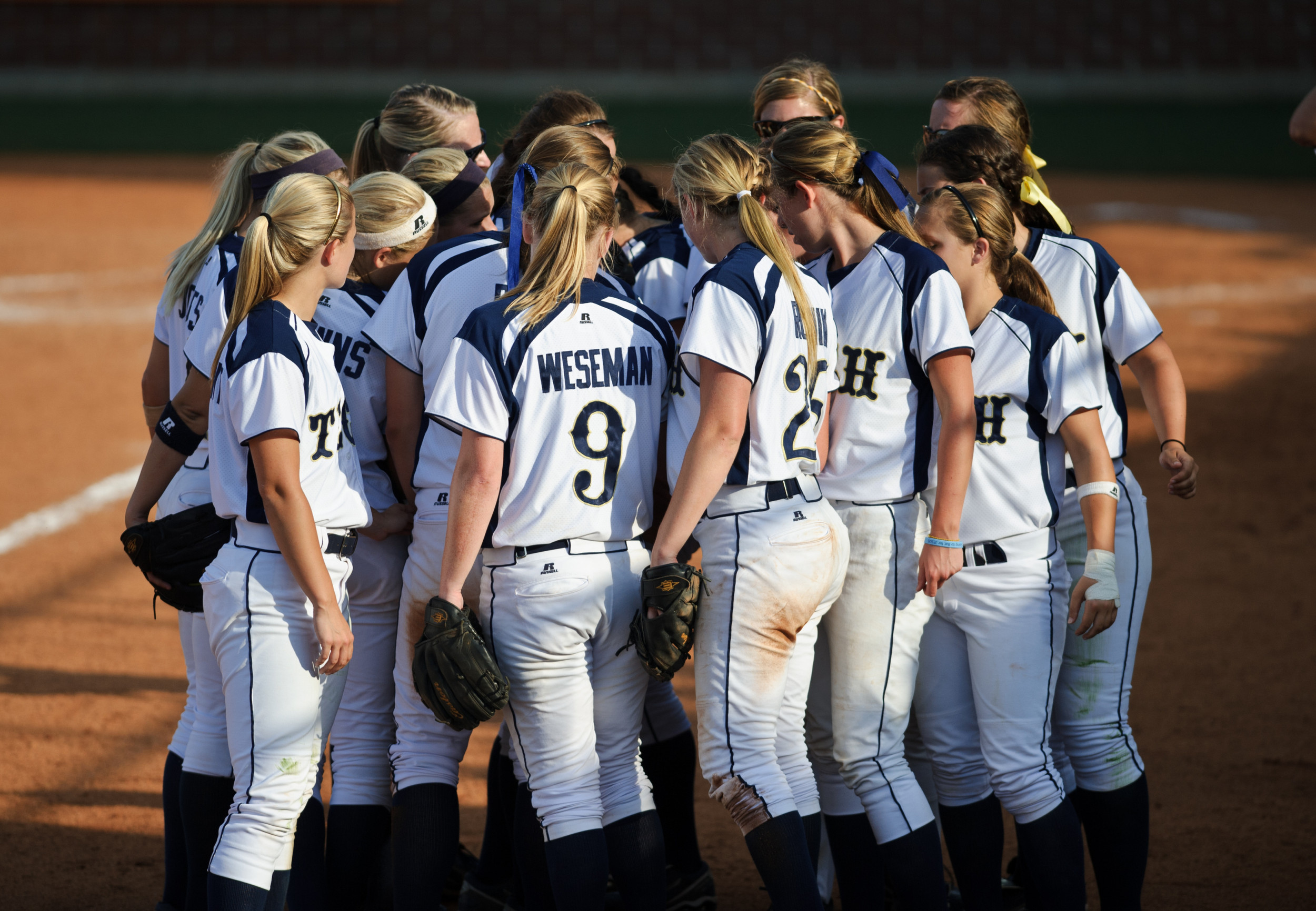Team huddle.