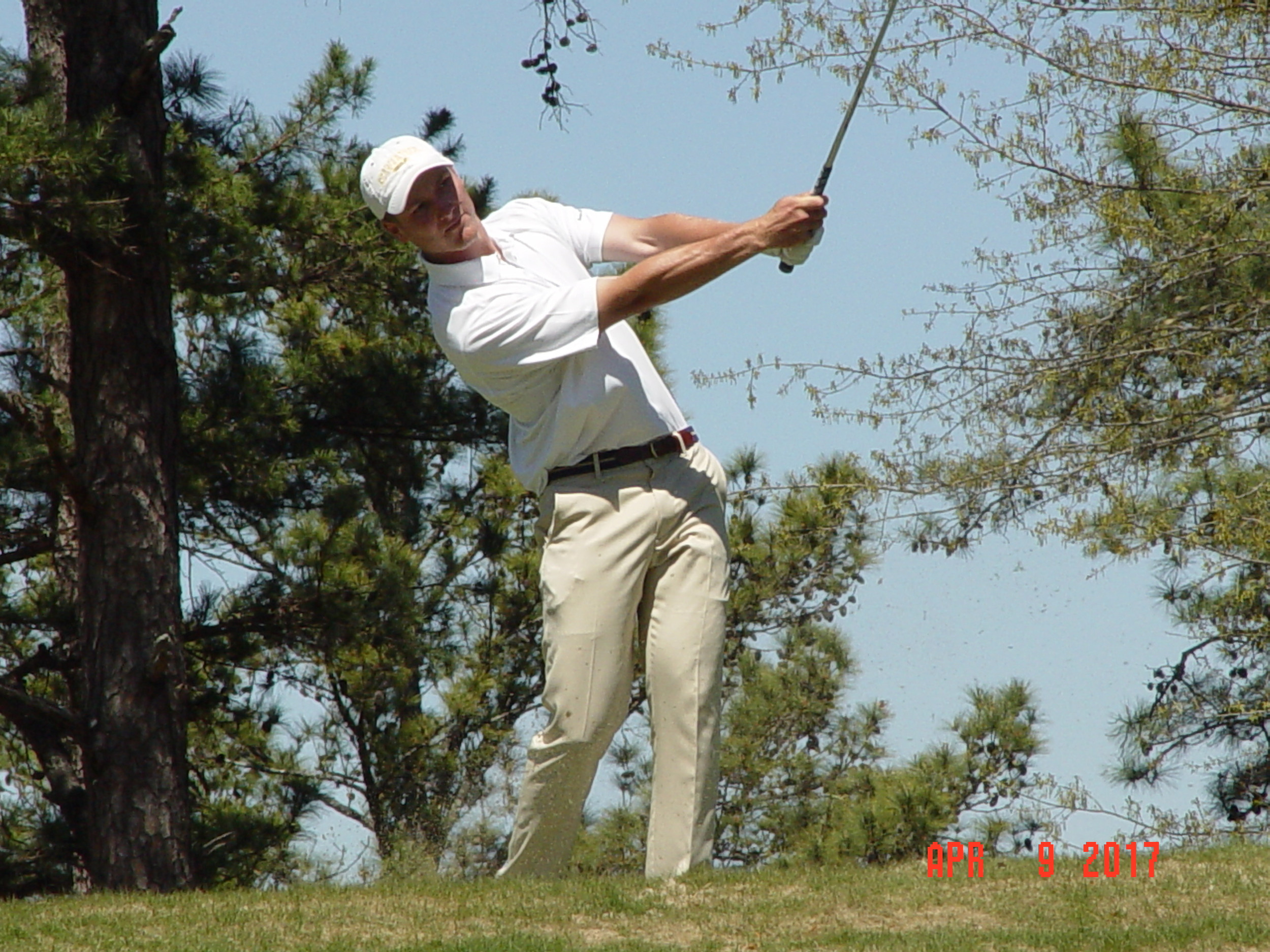 Vincent Whaley during the final round of the Clemson Invitational, The Cliffs at Keowee Falls, April 9, 2017