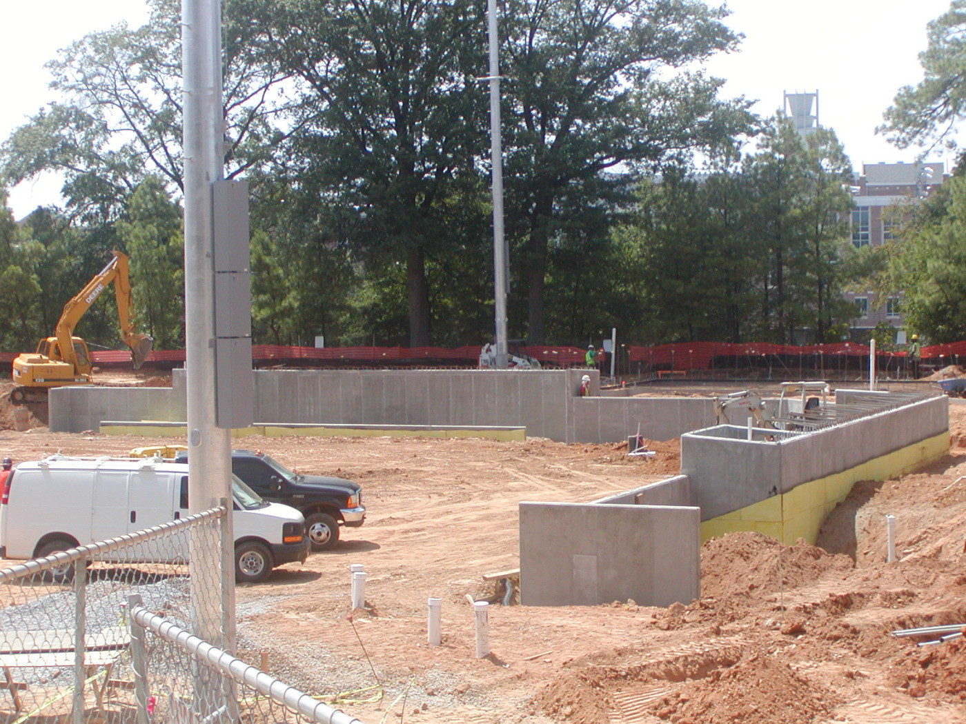 August 20, 2008 - Backstop and dugout areas continue to take shape.