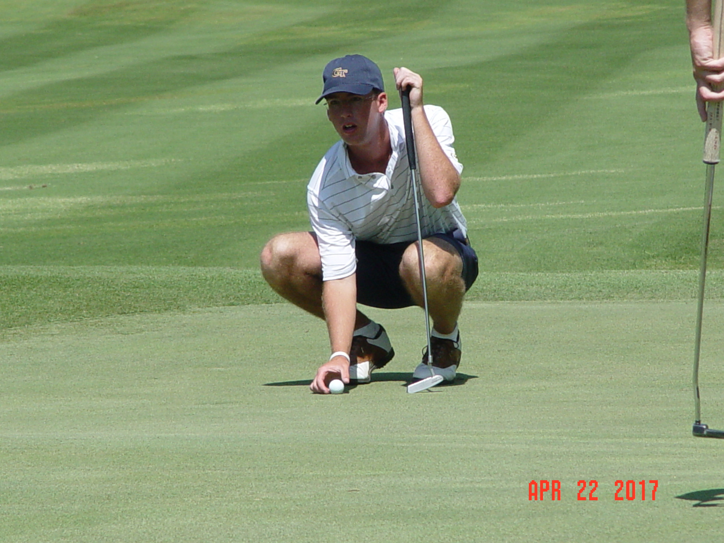 Andy Ogletree during the second round of the ACC Men's Golf Championship, Musgrove Mill Golf Club, Clinton, S.C., April 22, 2017