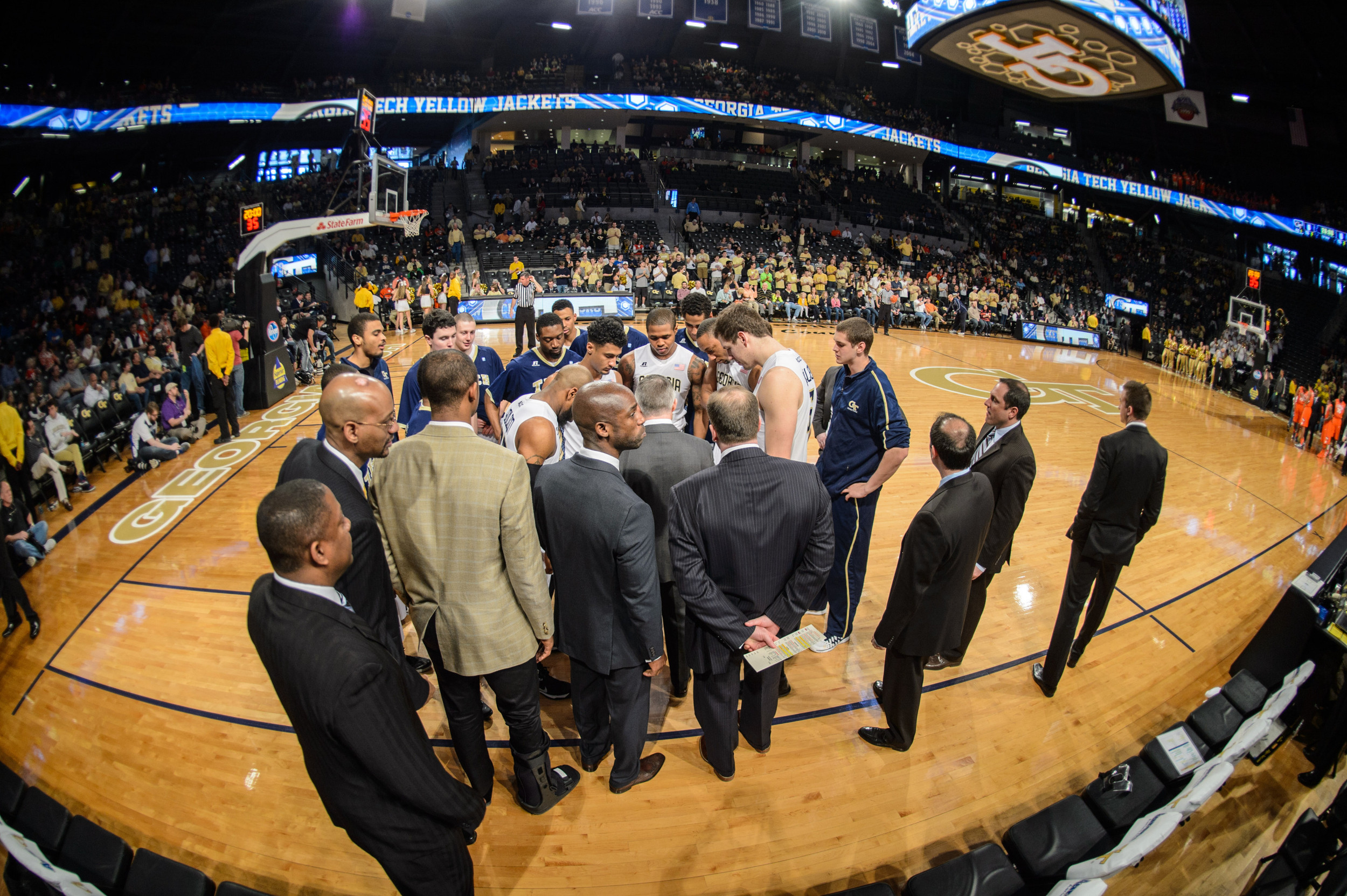 Team huddle