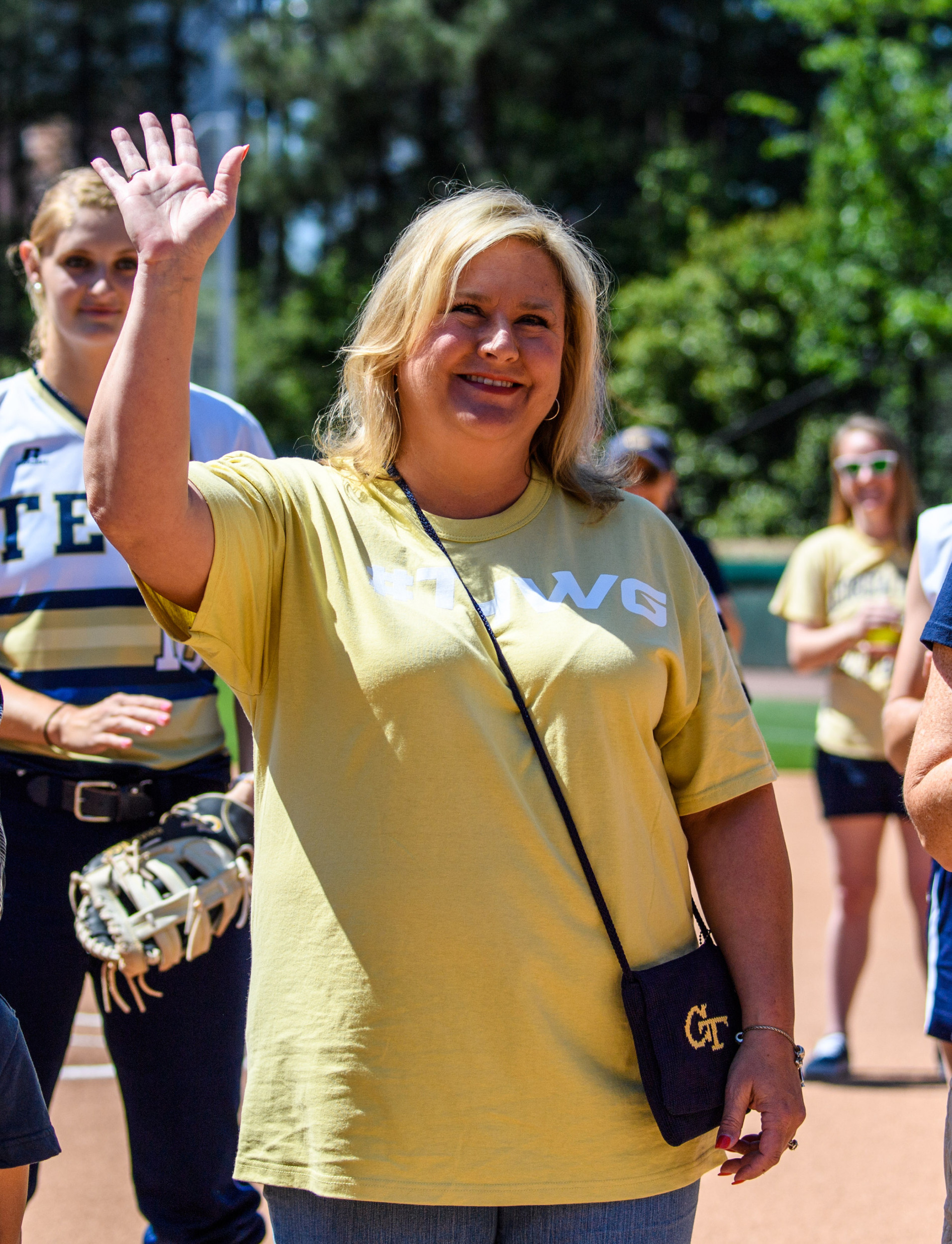 GT Softball Alumni were honored before the game