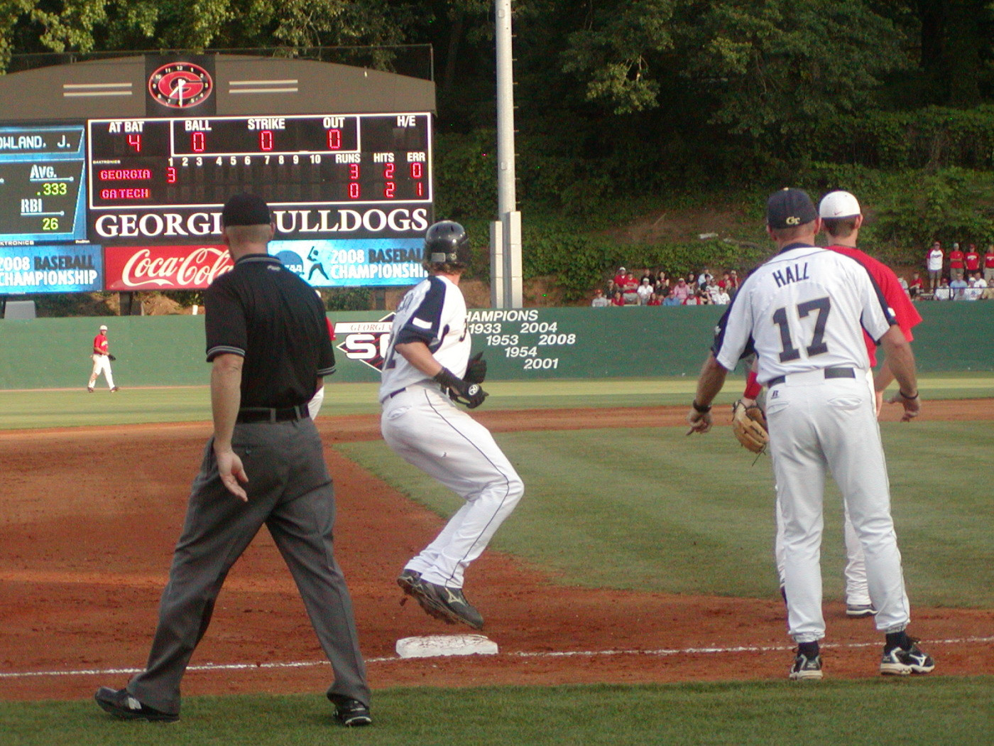 Charlie Blackmon reaches third on Jeff Rowland's first inning single.