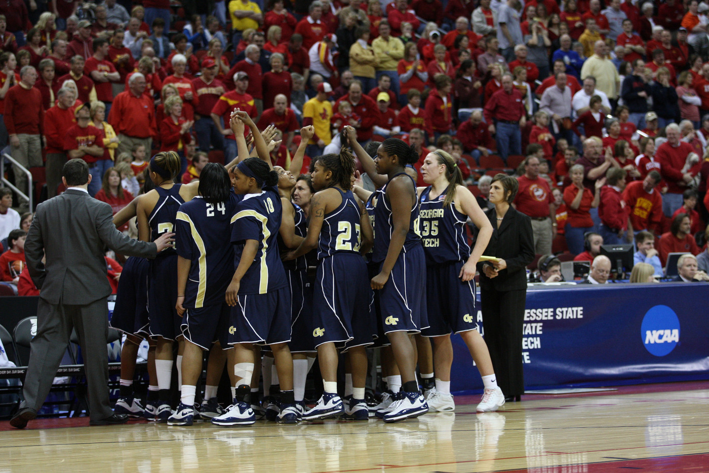 Team huddle