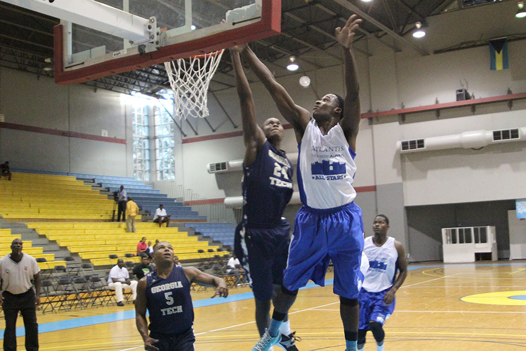 Sylvester Ogbonda - Georgia Tech men's basketball game action during their 2015 Bahamas Tour.