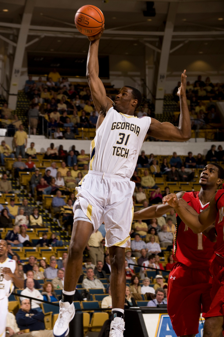 Gani Lawal goes for a dunk vs. Maryland - February 8, 2009
