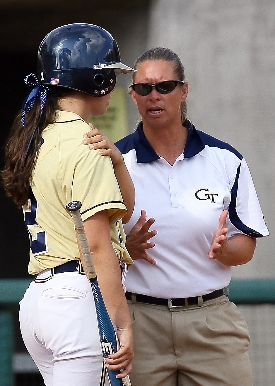 Shannon Bear and head coach Sharon Perkins