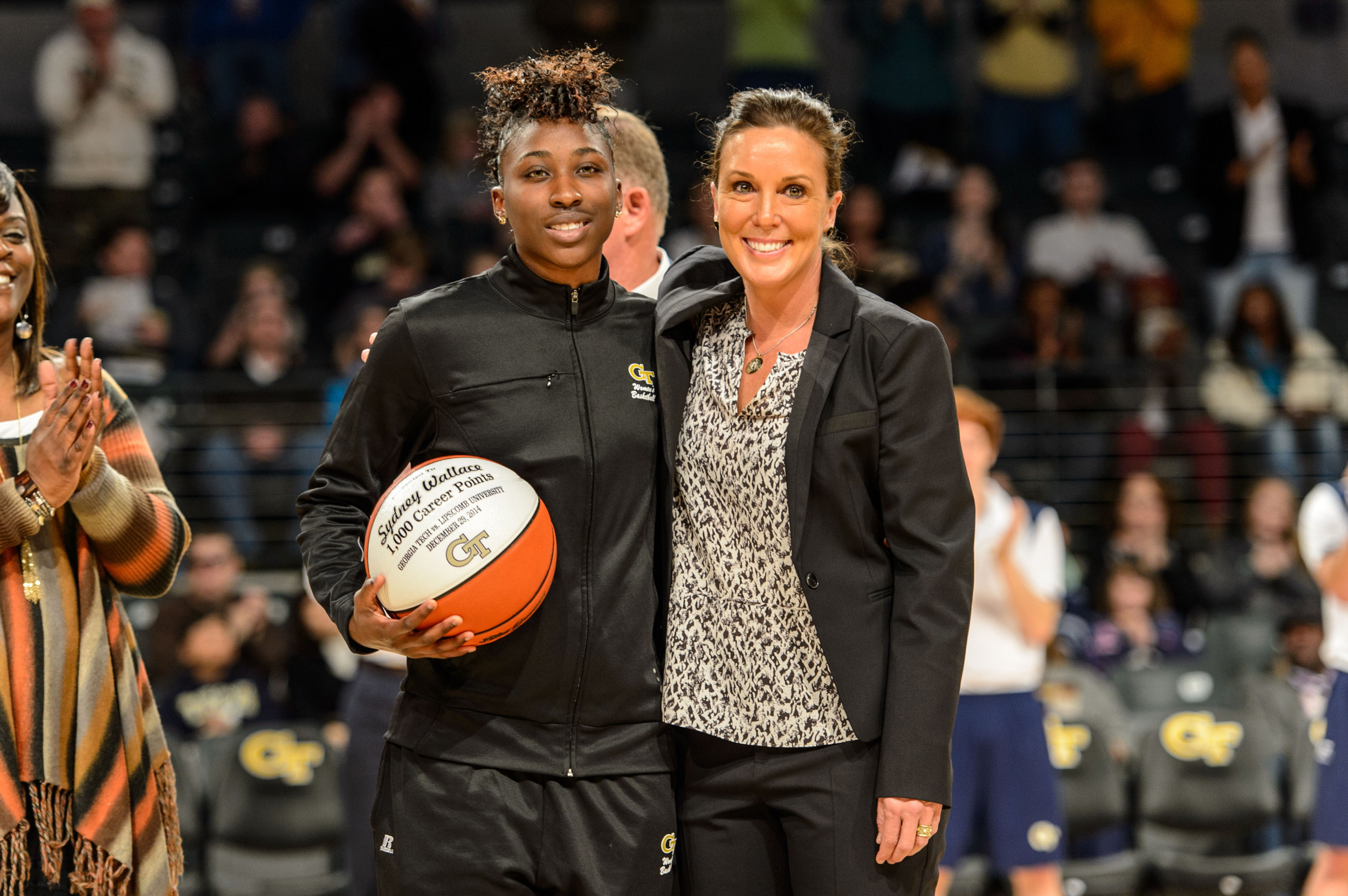 Coach MaChelle Joseph, Sydney Wallace (23)