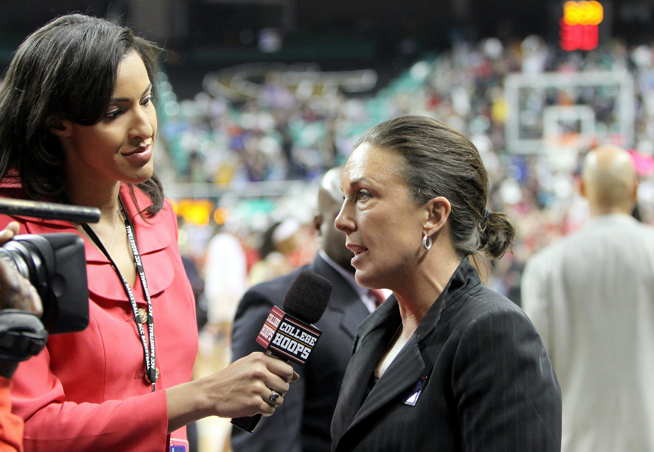 Head Coach MaChelle Joseph interviewed by TV