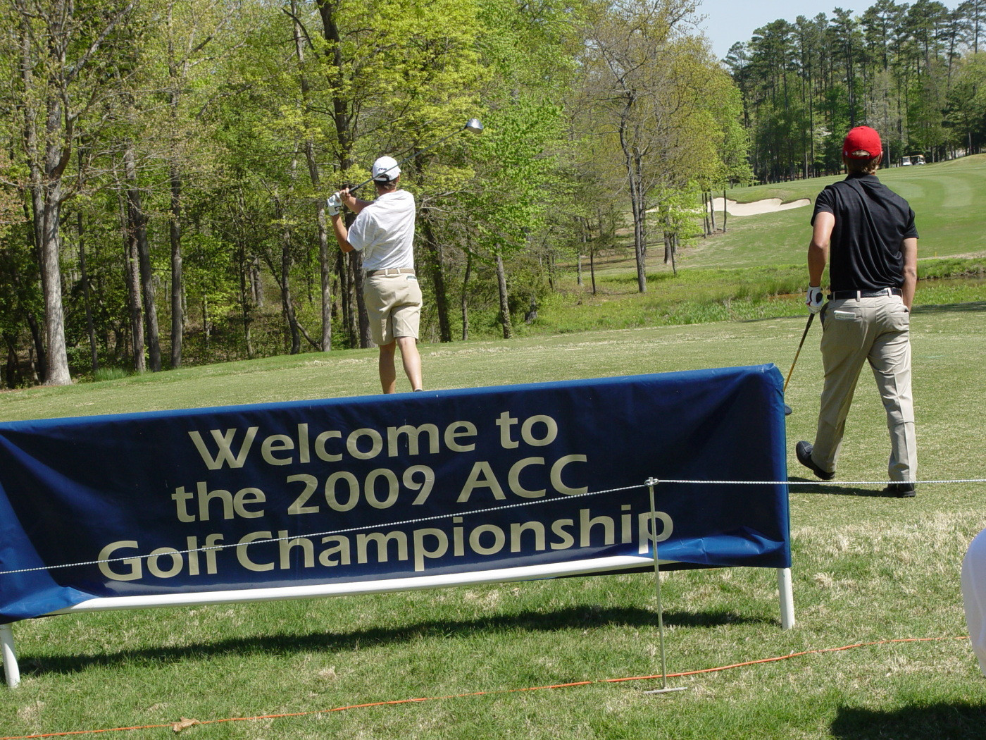 John-Tyler Griffin tees off at the first hole during round 2 of the ACC Golf Championship - April 18, 2009