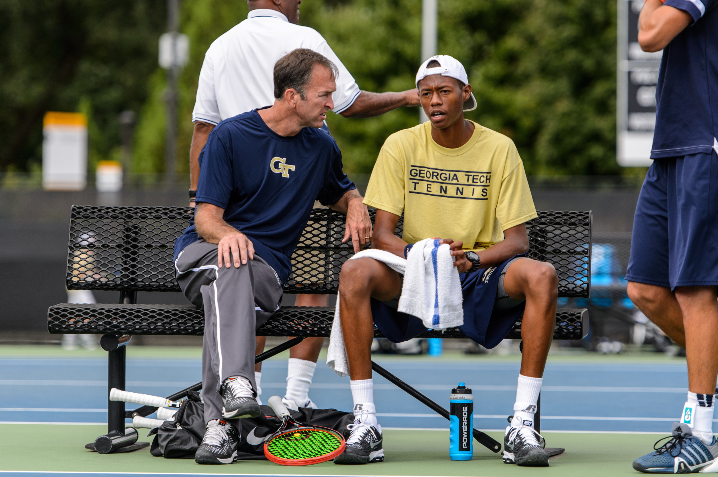 Christopher Eubanks and Coach Thorne at the Georgia Tech Invitational, September 26-28, 2014, Atlanta, Ga.