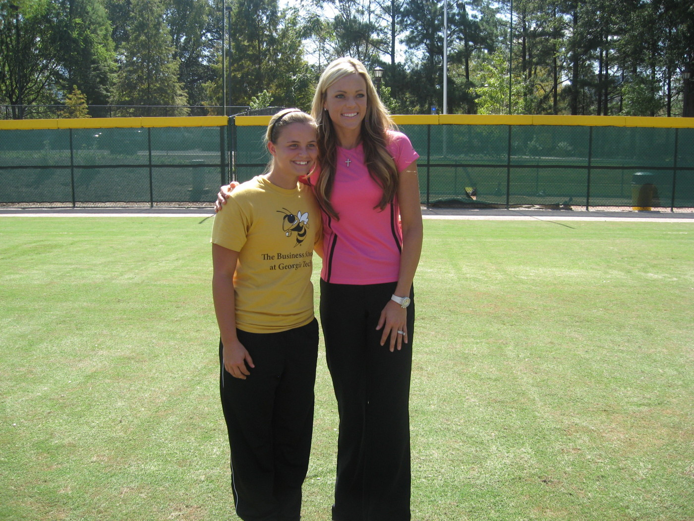 Jennie Finch visits softball practice:October 1, 2009