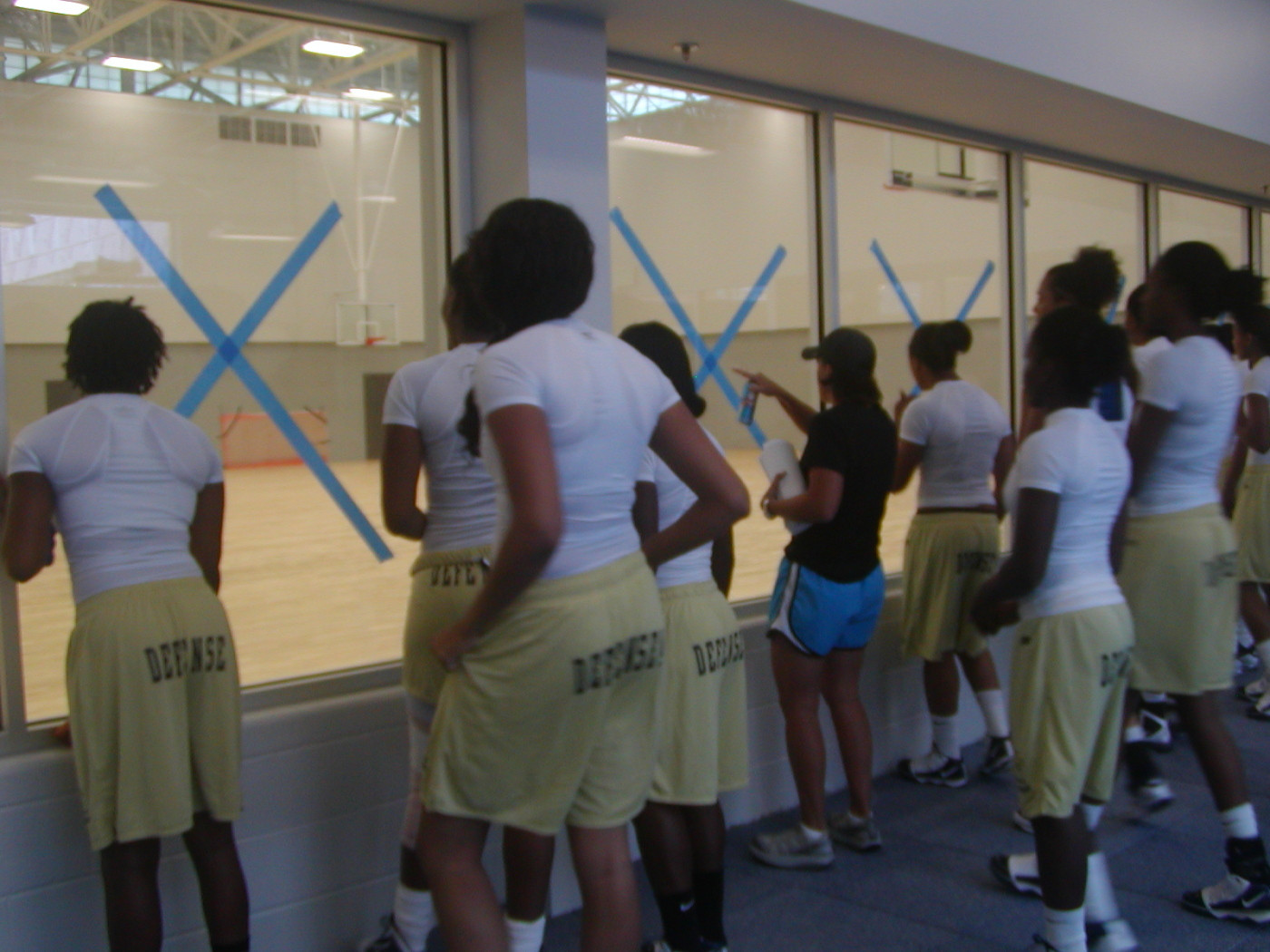 The women's basketball team toured the new facility