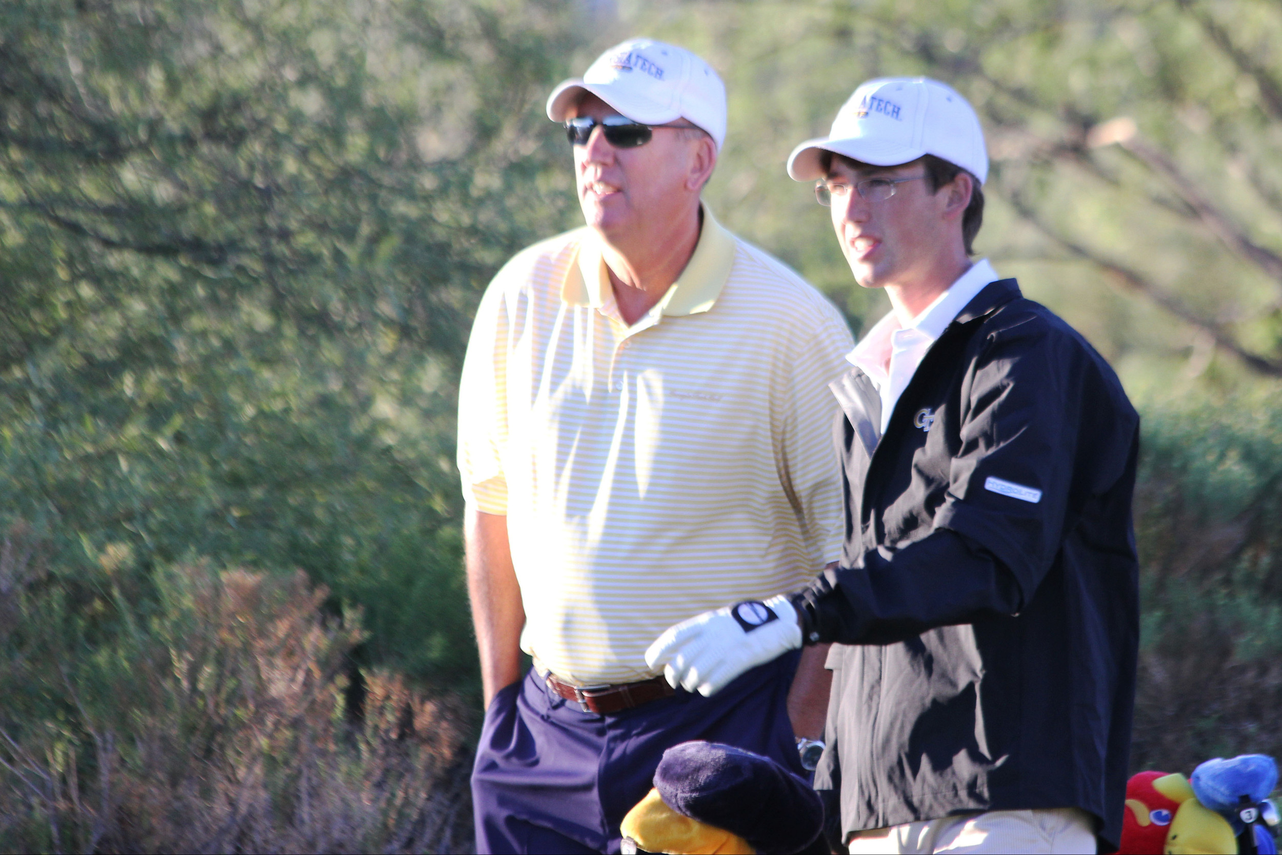 Head coach Bruce Heppler and Andy Ogletree during the final round of the Maui Jim Intercollegiate, Maribel Golf Club, Scottsdale, Ariz., September 25, 2016