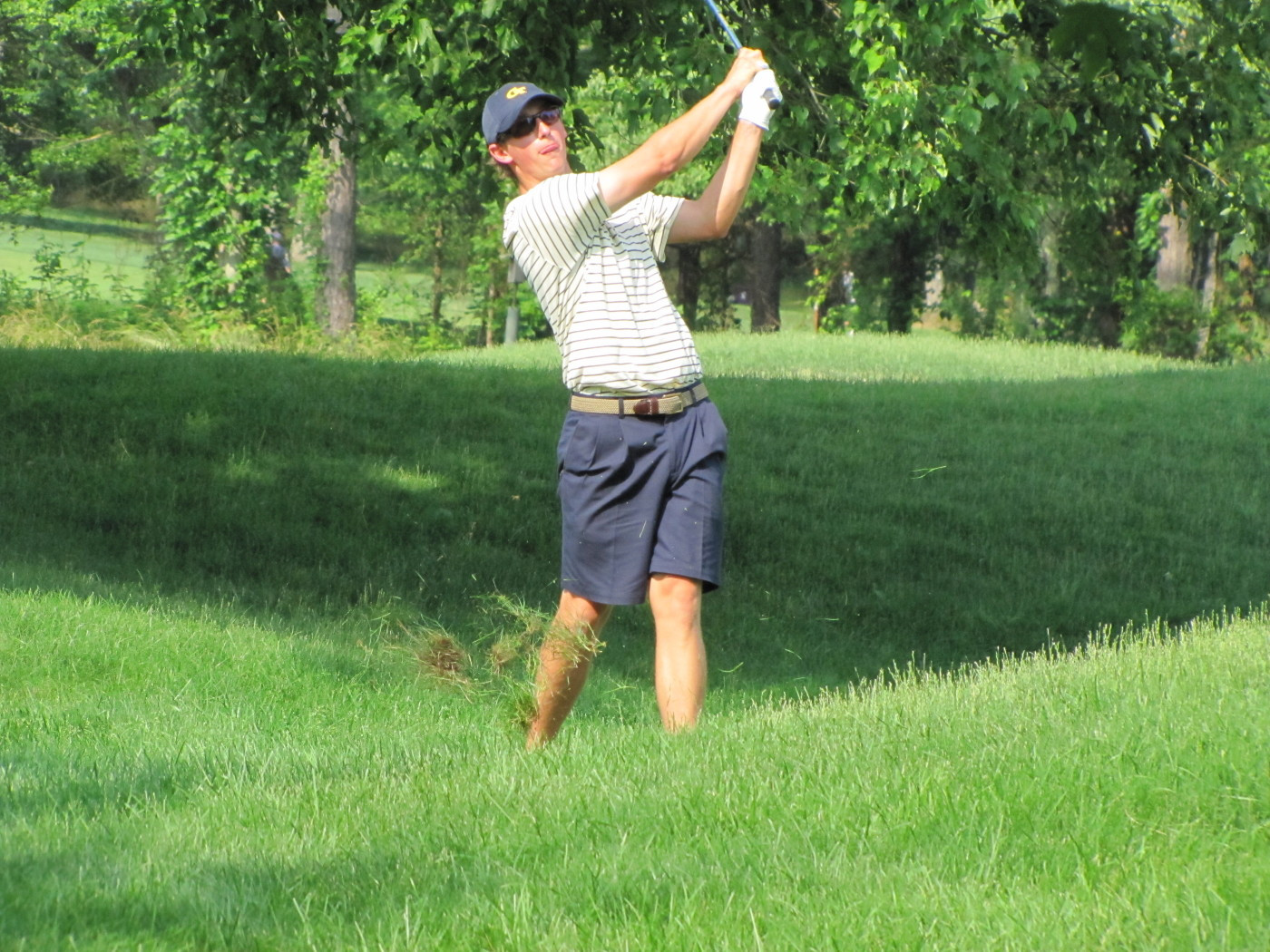 John-Tyler Griffin during round 3 of the NCAA Golf Championship in Ooltewah, Tenn.