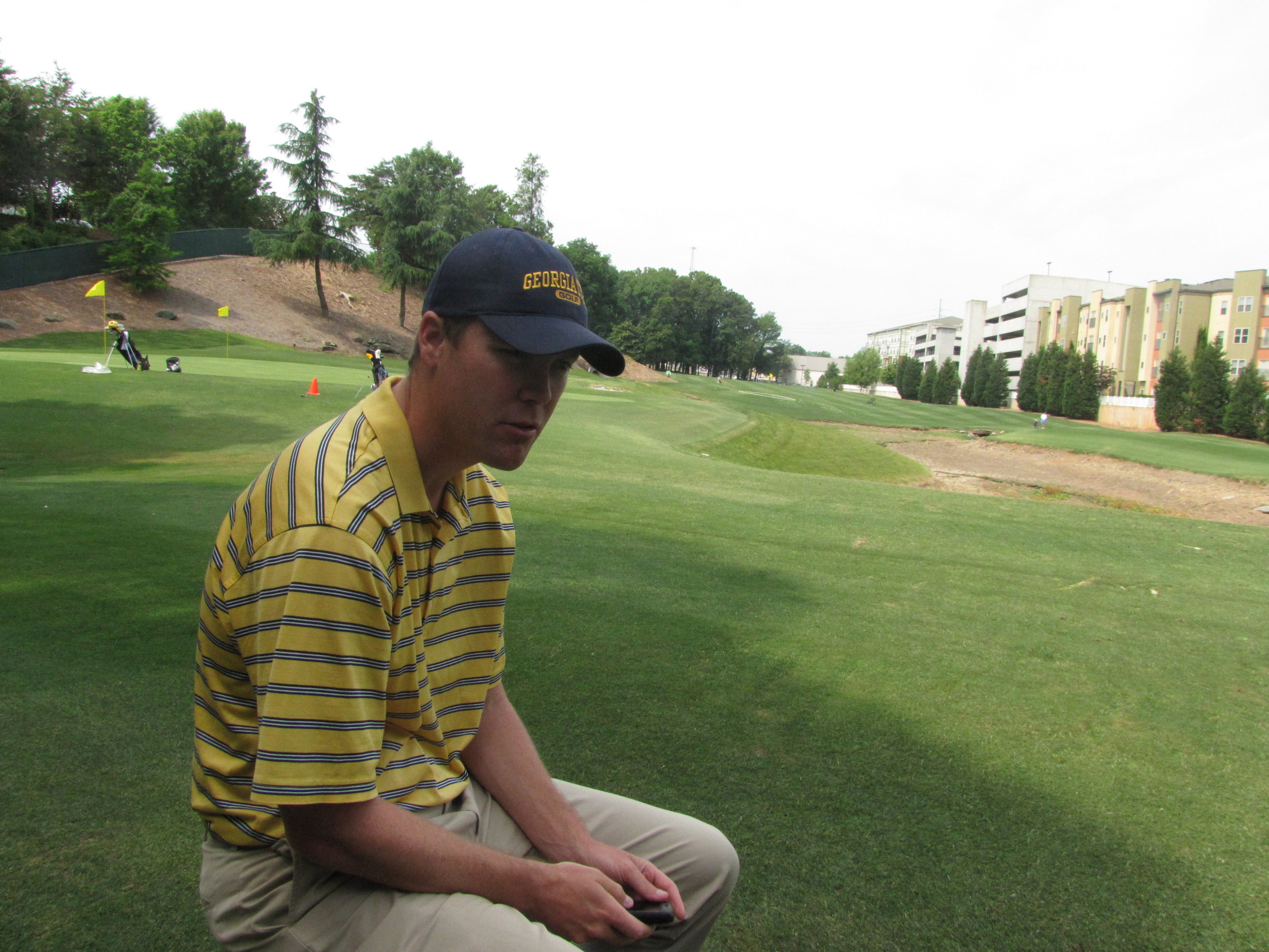 Christian Newton at the Tech practice range - May 24, 2011
