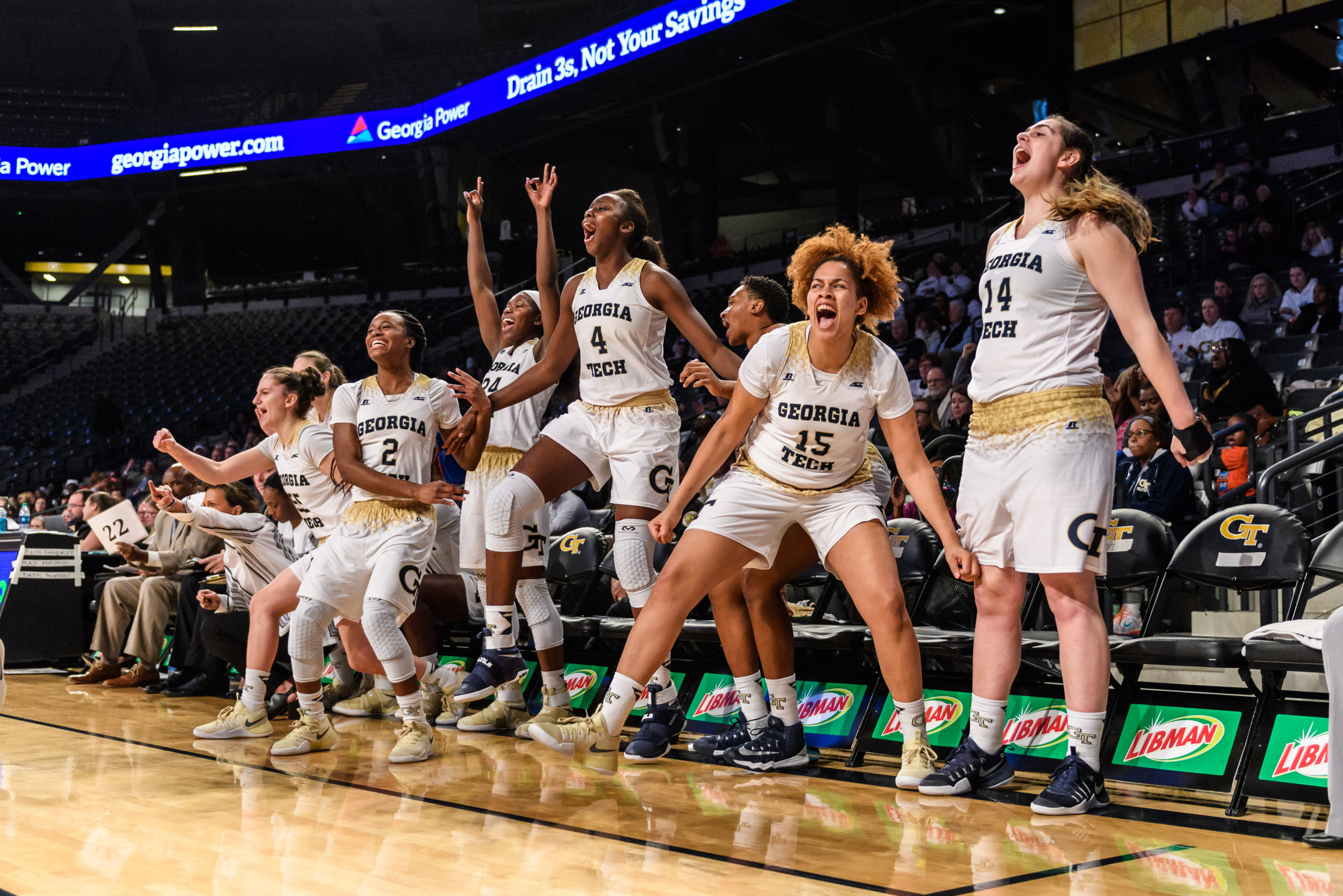 The bench reacts to a play