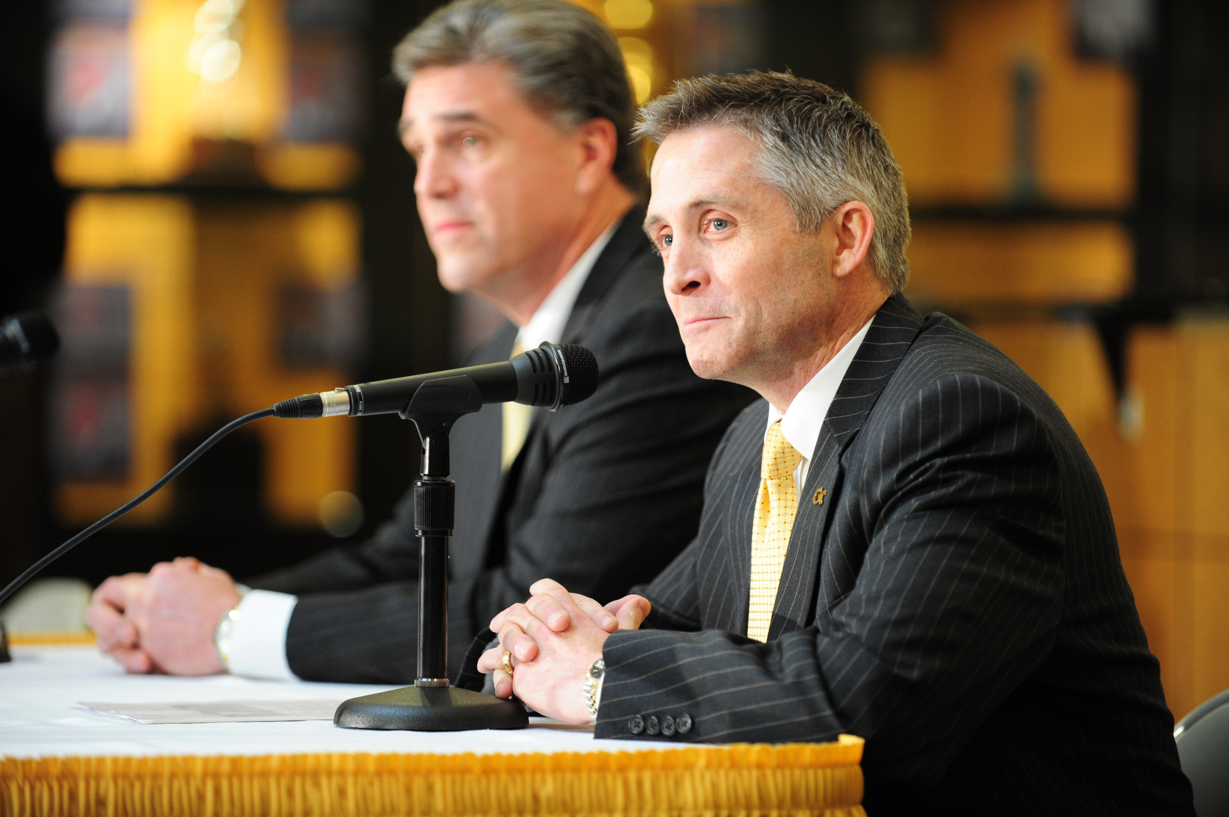 Georgia Tech Head Basketball Coach Brian Gregory is introduced to the media Monday afternoon.Photo by LensEffects