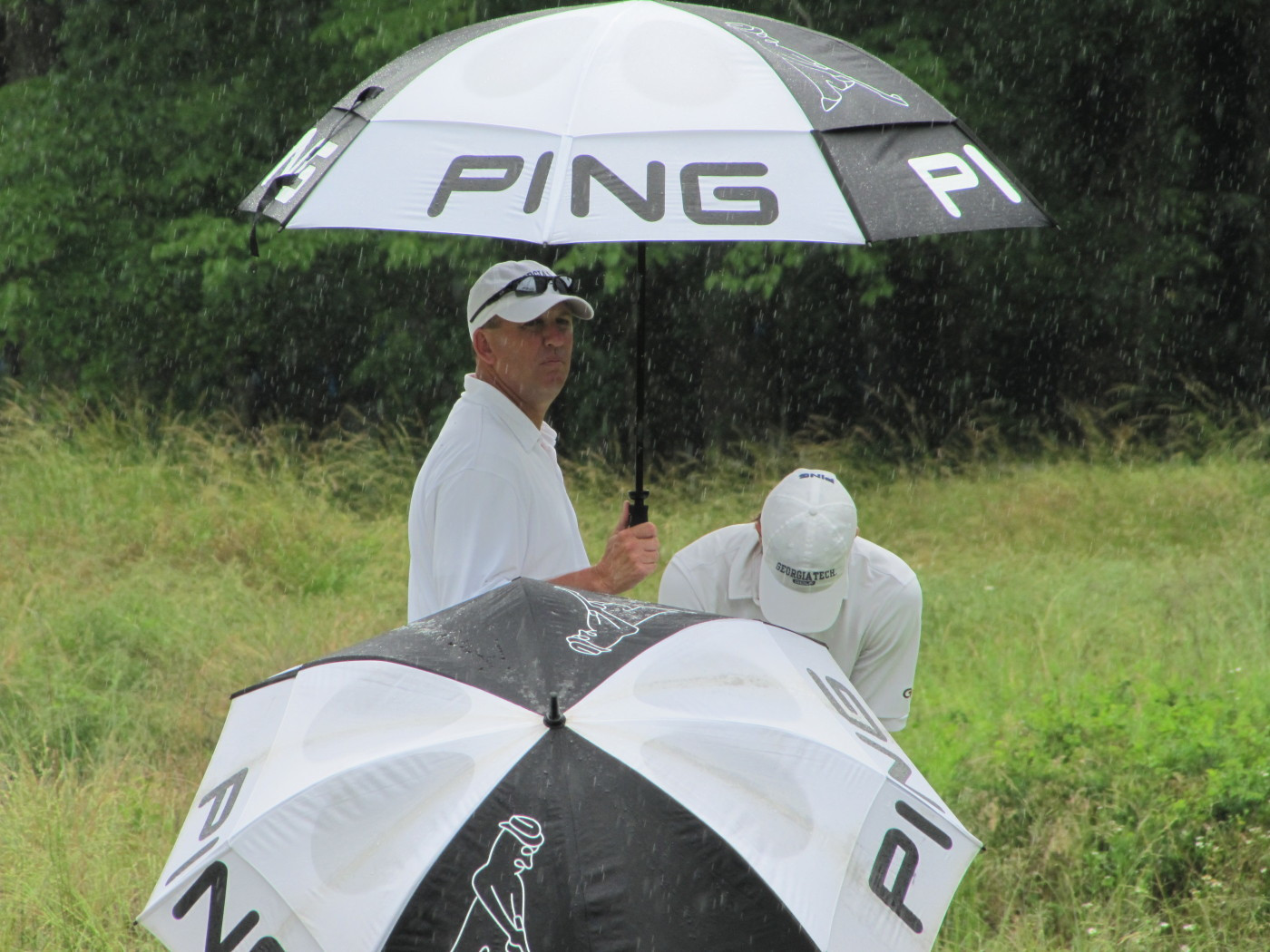 Bruce Heppler counseling James White during Round 1 of the 2010 NCAA Golf Championship, June 1, 2010.