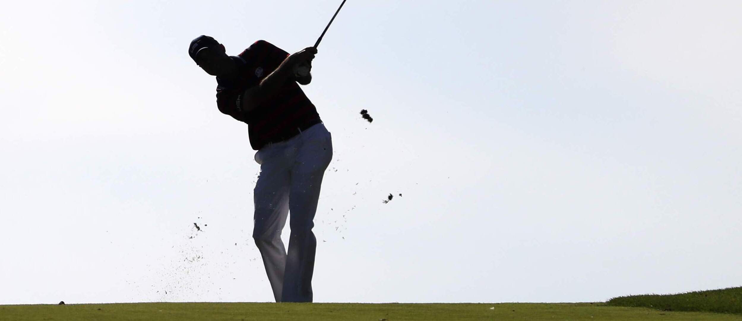 Oct 1, 2016; Chaska, MN, USA; Matt Kuchar of the United States plays his shot from the fairway on the tenth hole during the morning foursome matches in the 41st Ryder Cup at Hazeltine National Golf Club. Mandatory Credit: Rob Schumacher-USA TODAY Sports