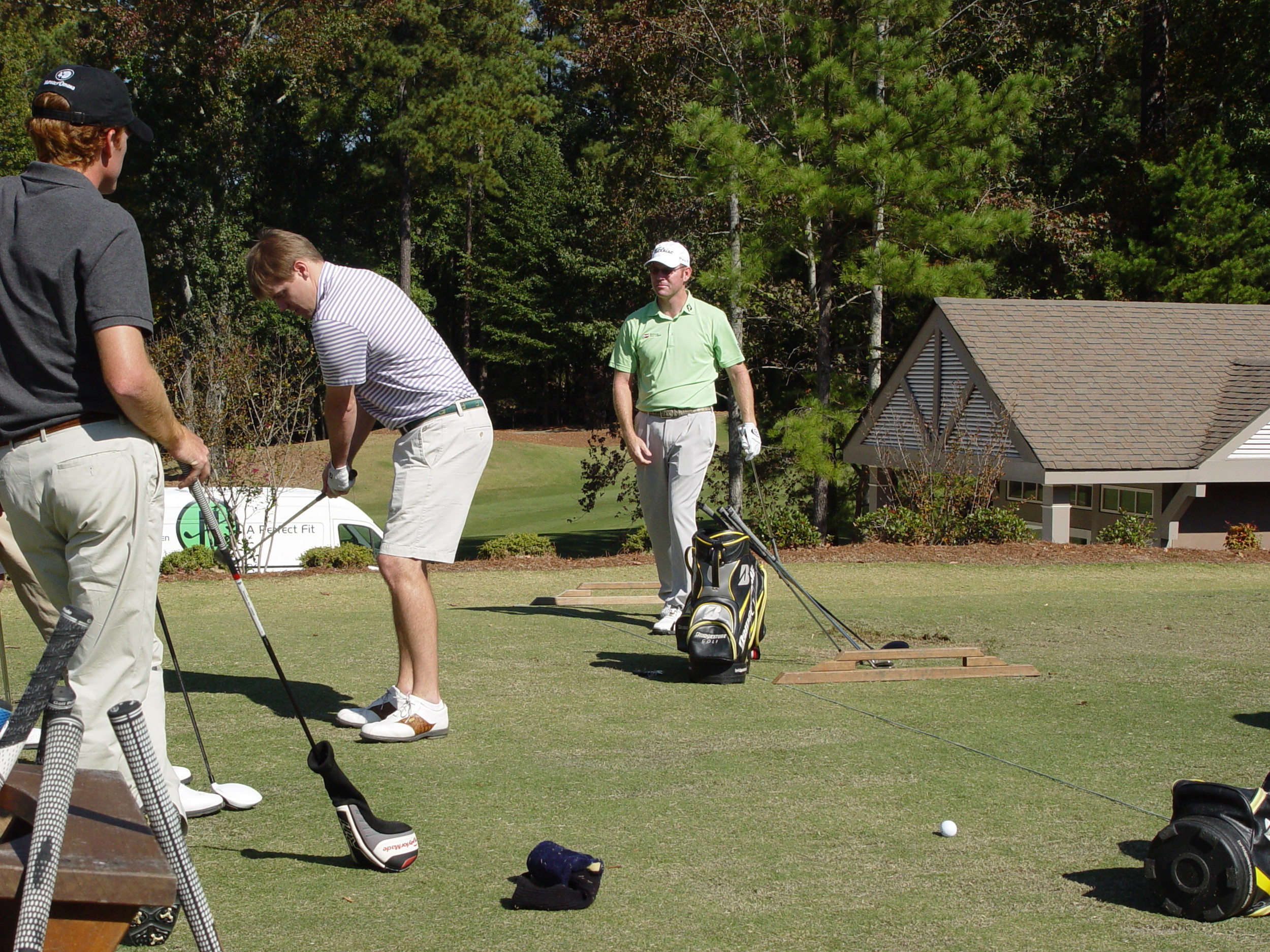 Troy Matteson on the practice tee at the Ramblin' Wreck Cup 2011 at the Golf Club of Georgia