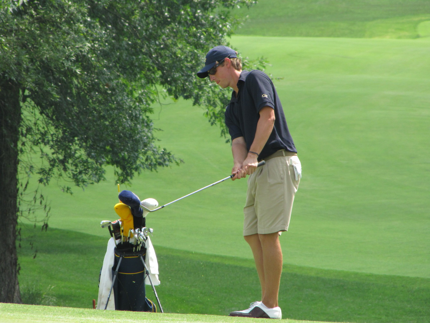 John-Tyler Griffin during Round 2 of the NCAA Championship at The Honors Course in Ooltewah, Tenn.